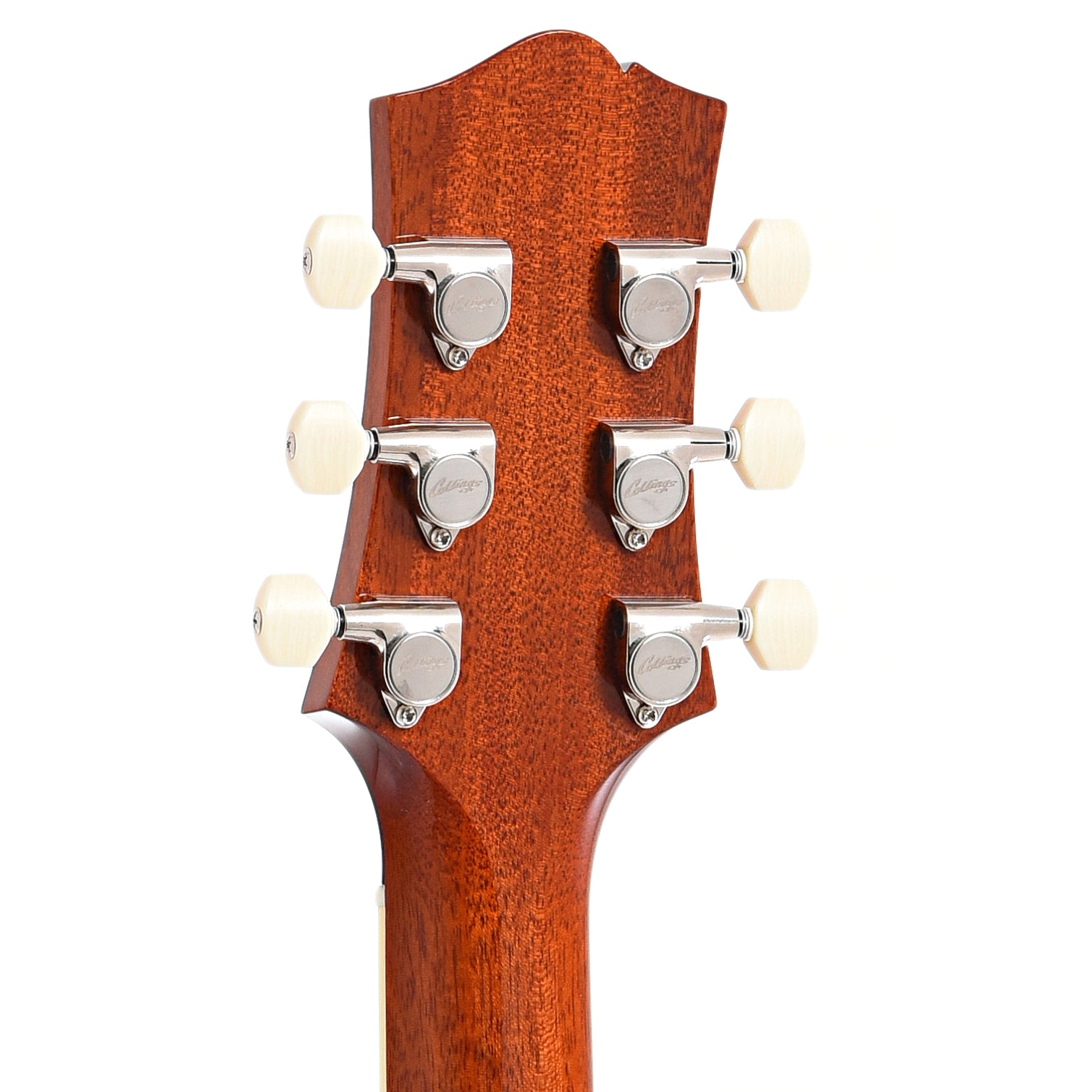 Back headstock of Collings I-35 LC Semi-Hollowbody Electric Guitar, Iced Tea Sunburst