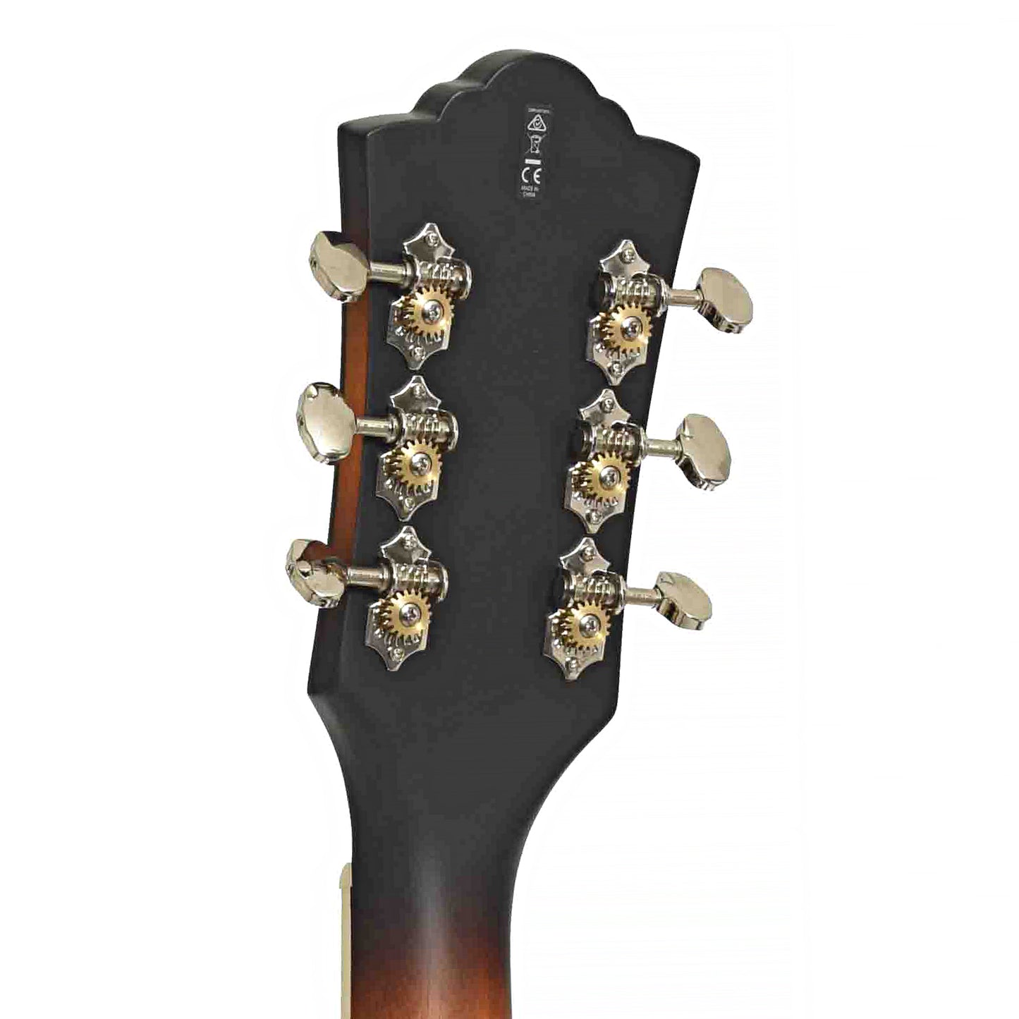 Tuners of Guild F-250CE Deluxe Maple F-Jumbo Acoustic-Electric Guitar, Shopworn