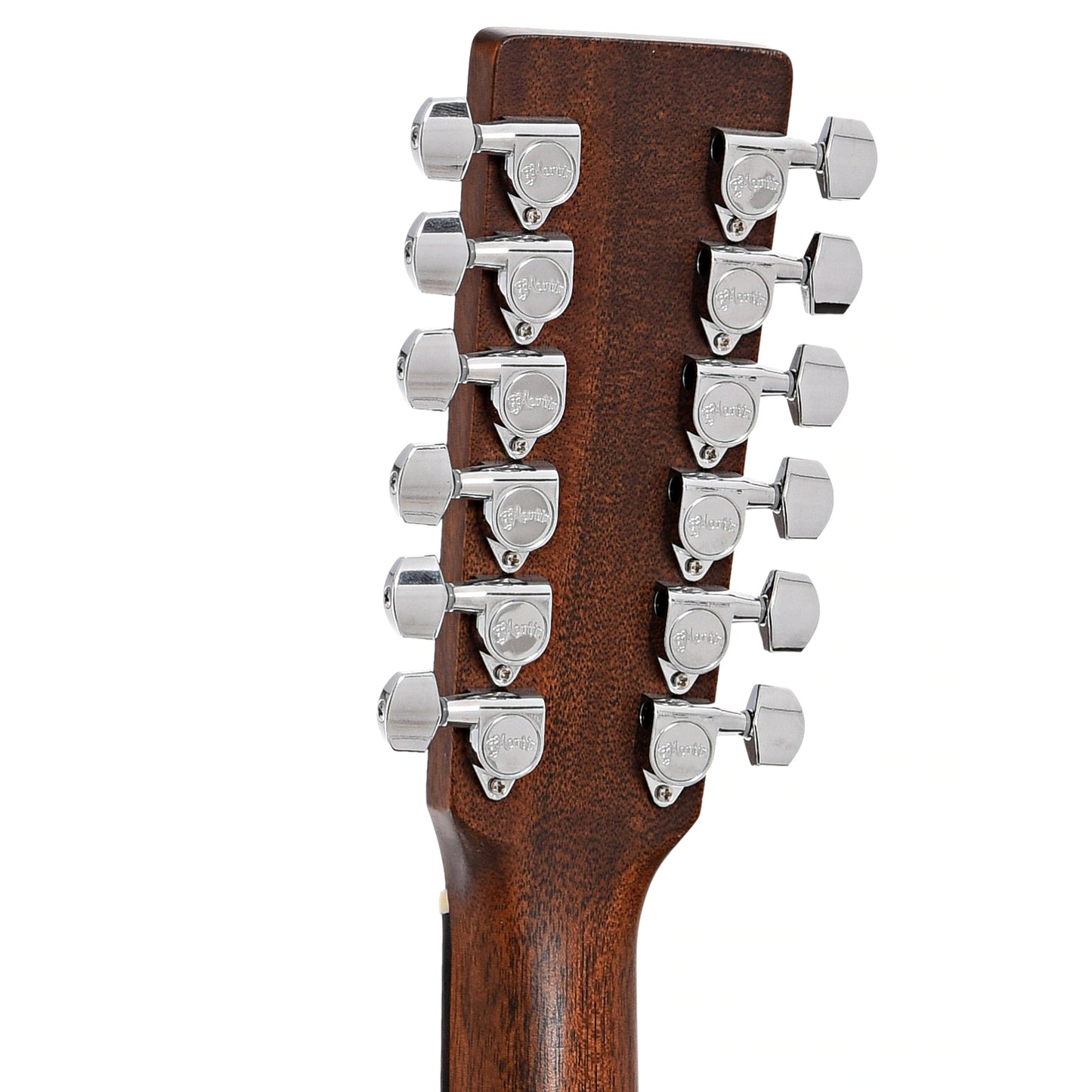 Back headstock of Martin Grand J-16E Thin-Body 12-String Guitar