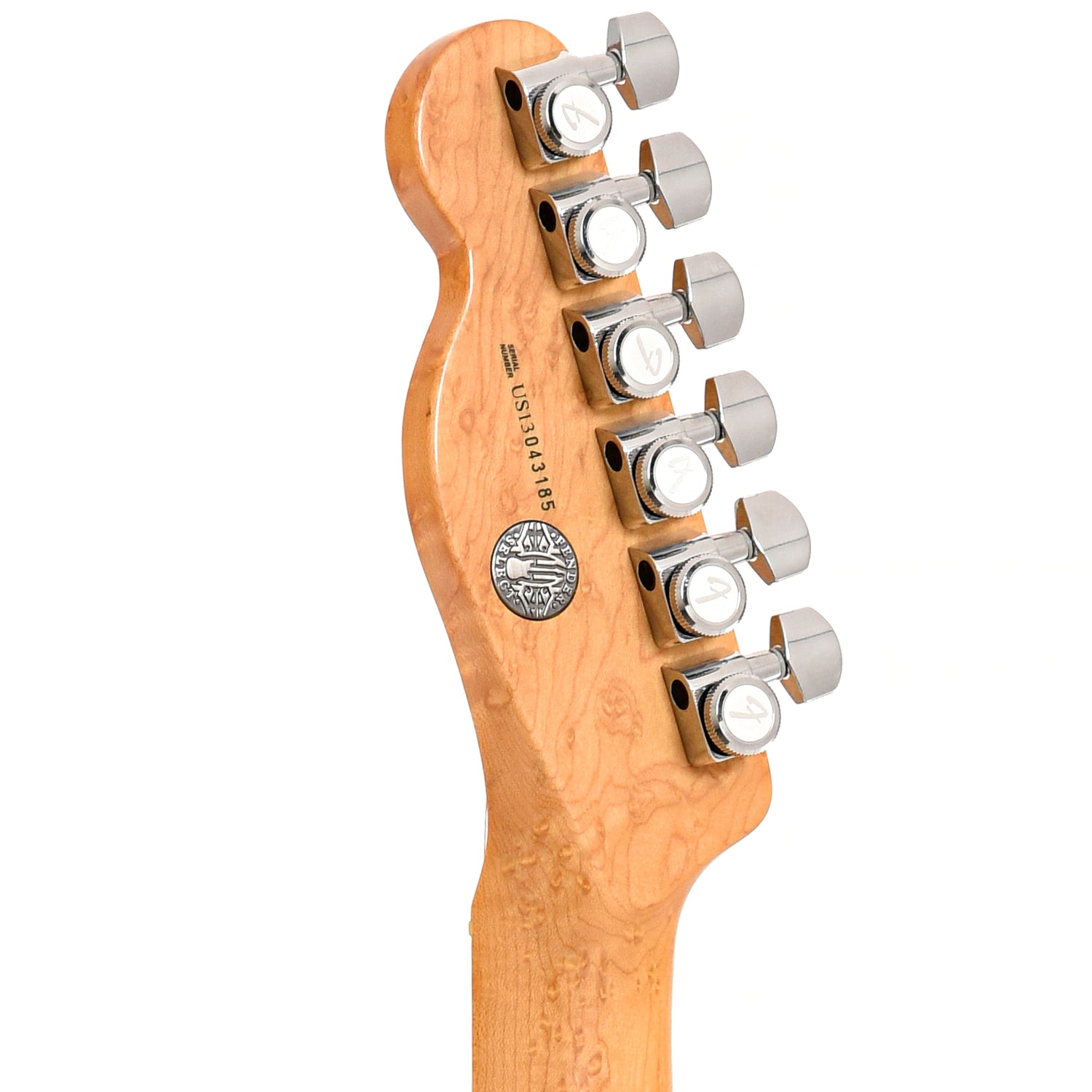 Back headstock of Fender Select Malaysian Blackwood Telecaster 