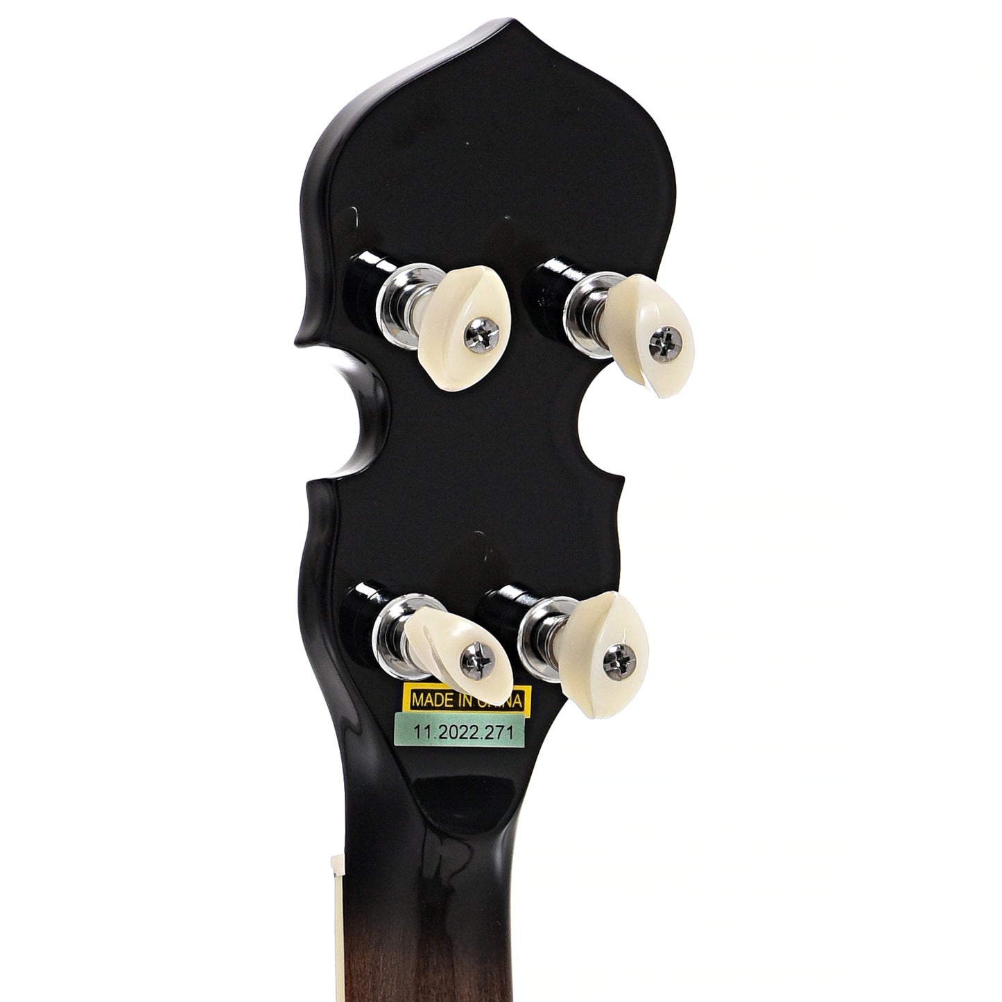 Back headstock of Gold Tone BG-Mini Resonator Banjo