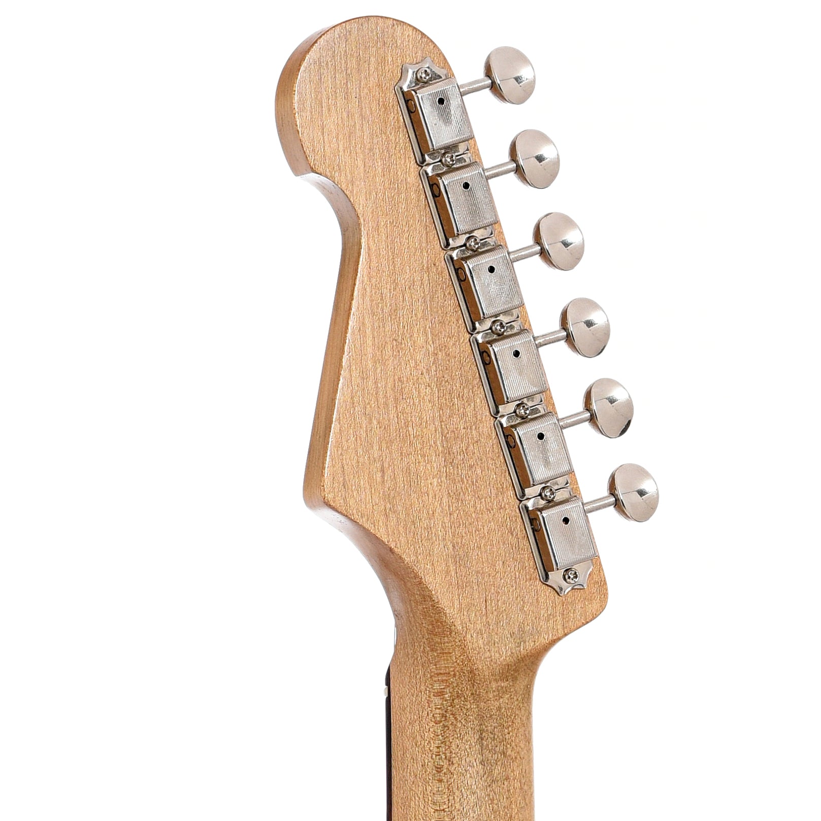Back headstock of Waterslide Coodercaster S-Style Electric Guitar (c.2022)