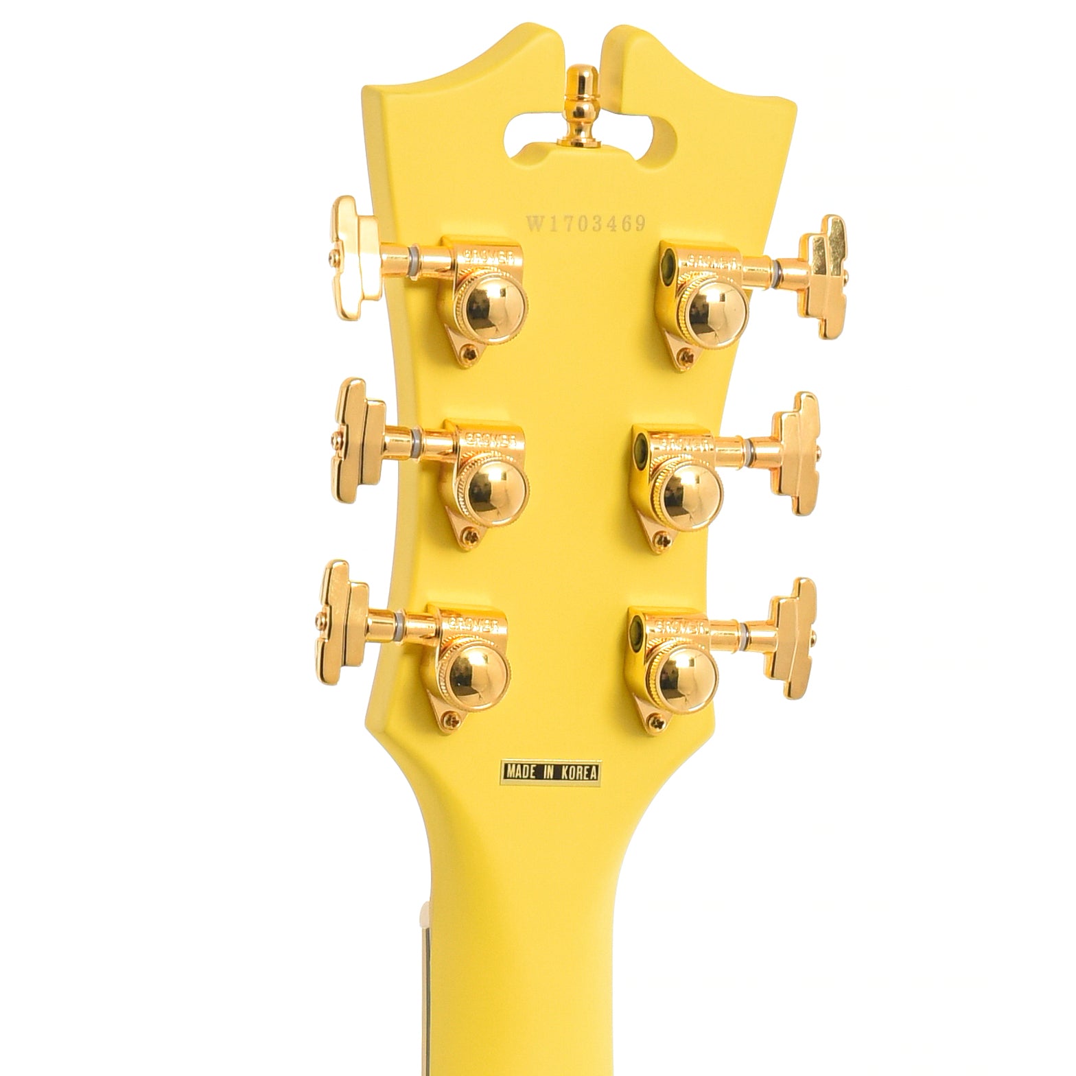 Back headstock of D'Angelico DLX-SSSP Hollow Body 
