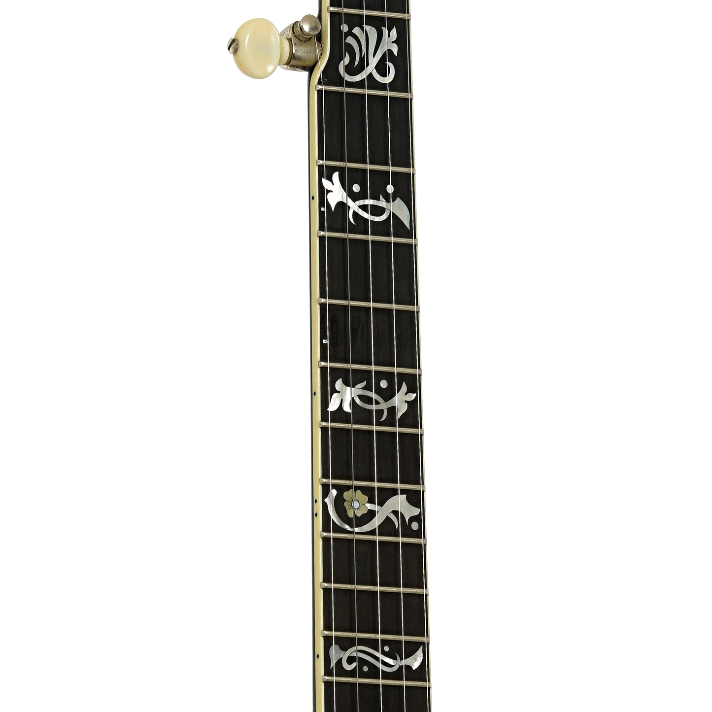 Fretboard of Deering Tenbrooks Saratoga Star Resonator Banjo