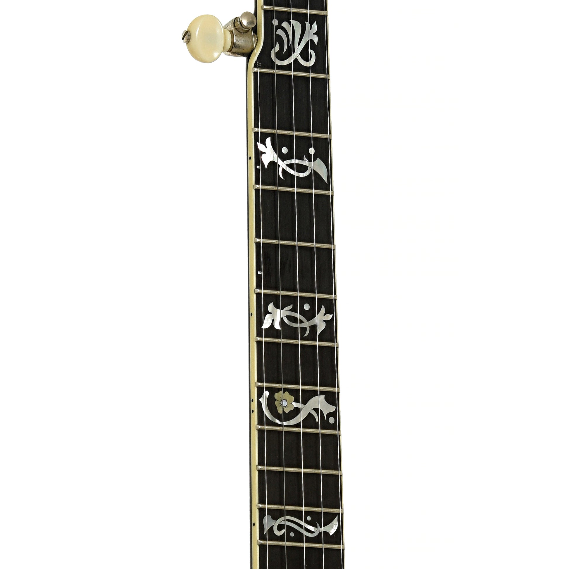 Fretboard of Deering Tenbrooks Saratoga Star Resonator Banjo