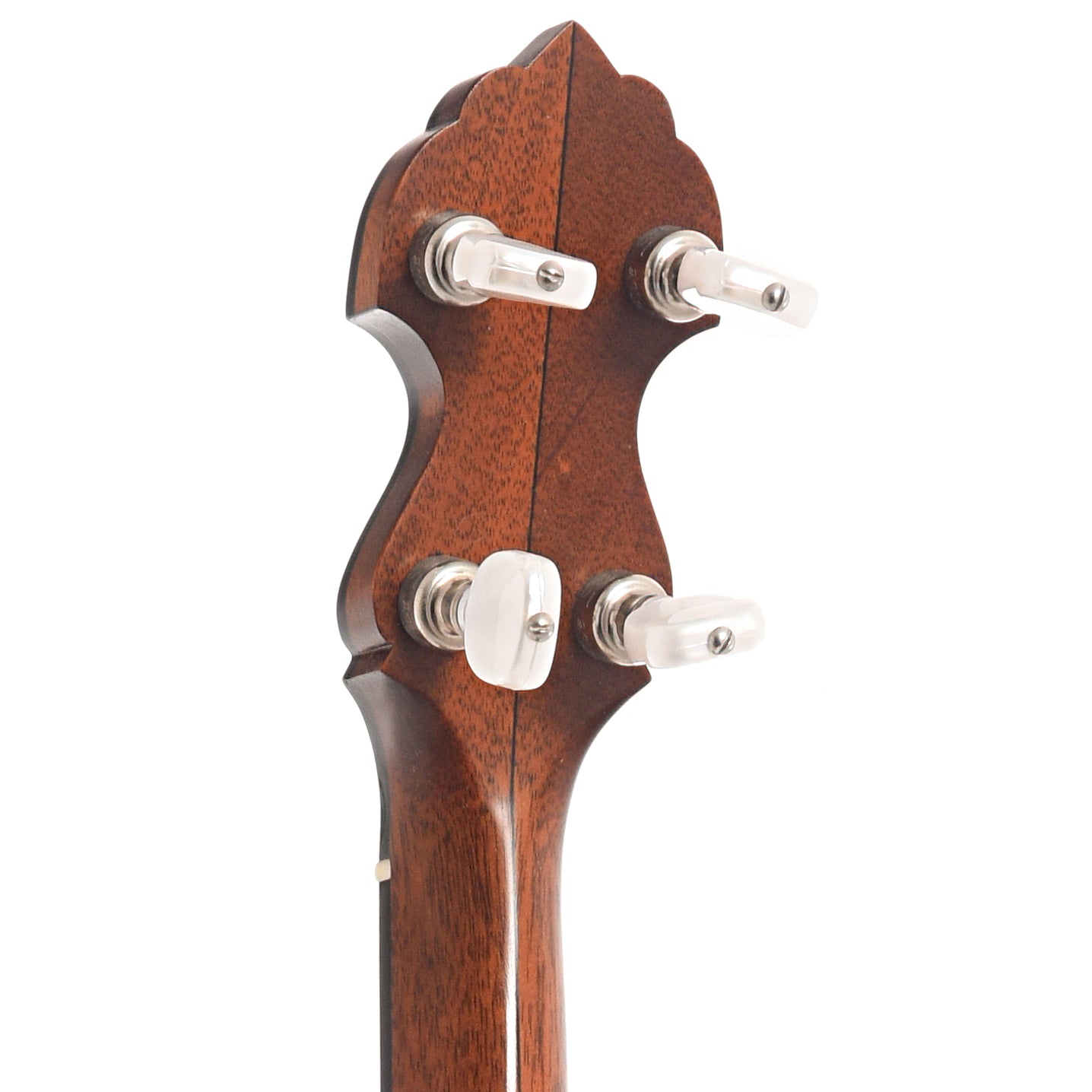 Back headstock of Bart Reiter Standard Fretless Open Back Banjo
