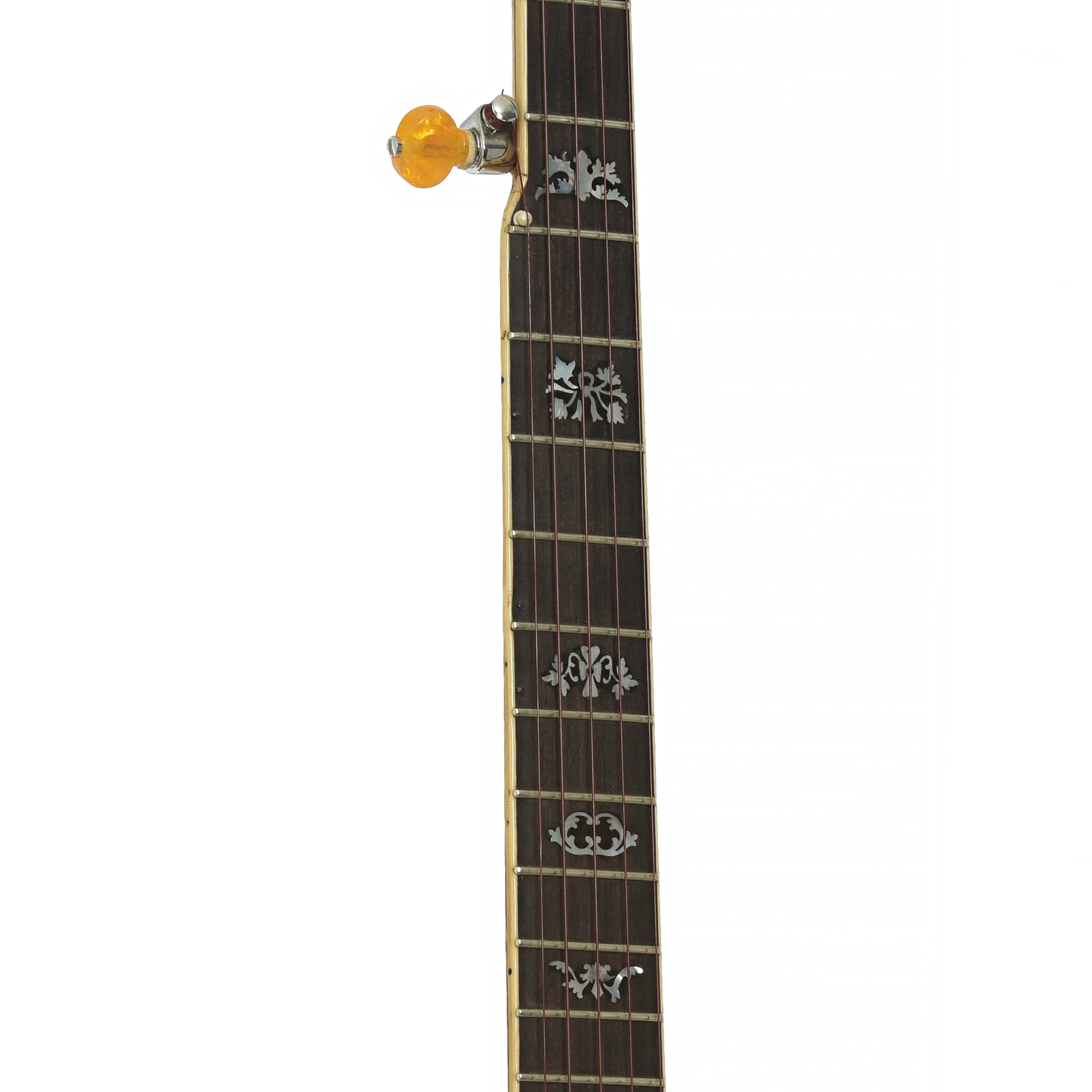 Fretboard of Vega Tubaphone Conversion Banjo