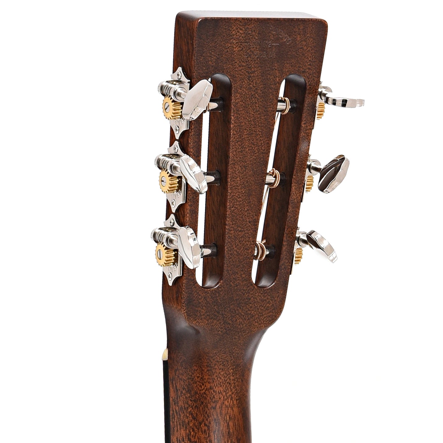 Back headstock of Martin Custom 000 12-Fret Guitar All Flame Mahogany