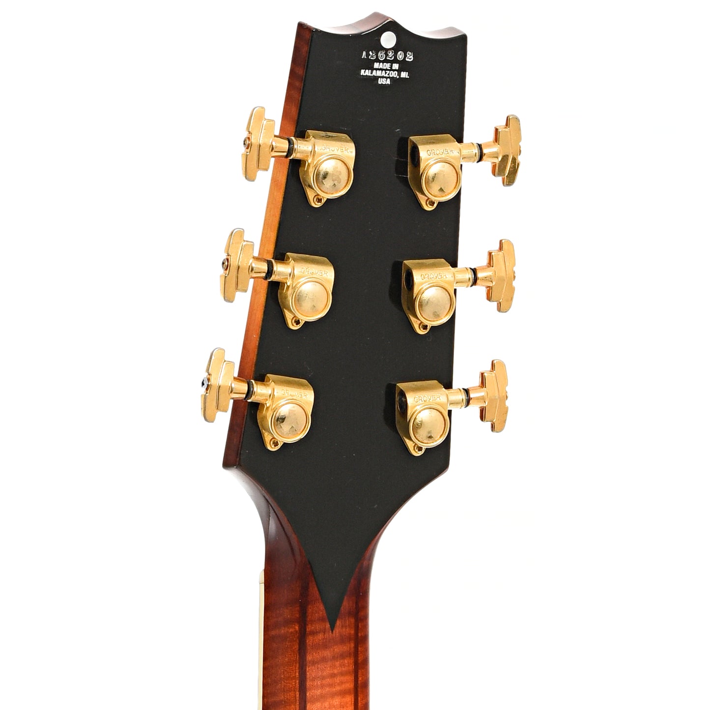 Back headstock of Heritage Eagle Classic Hollowbody Electric Guitar (1992)