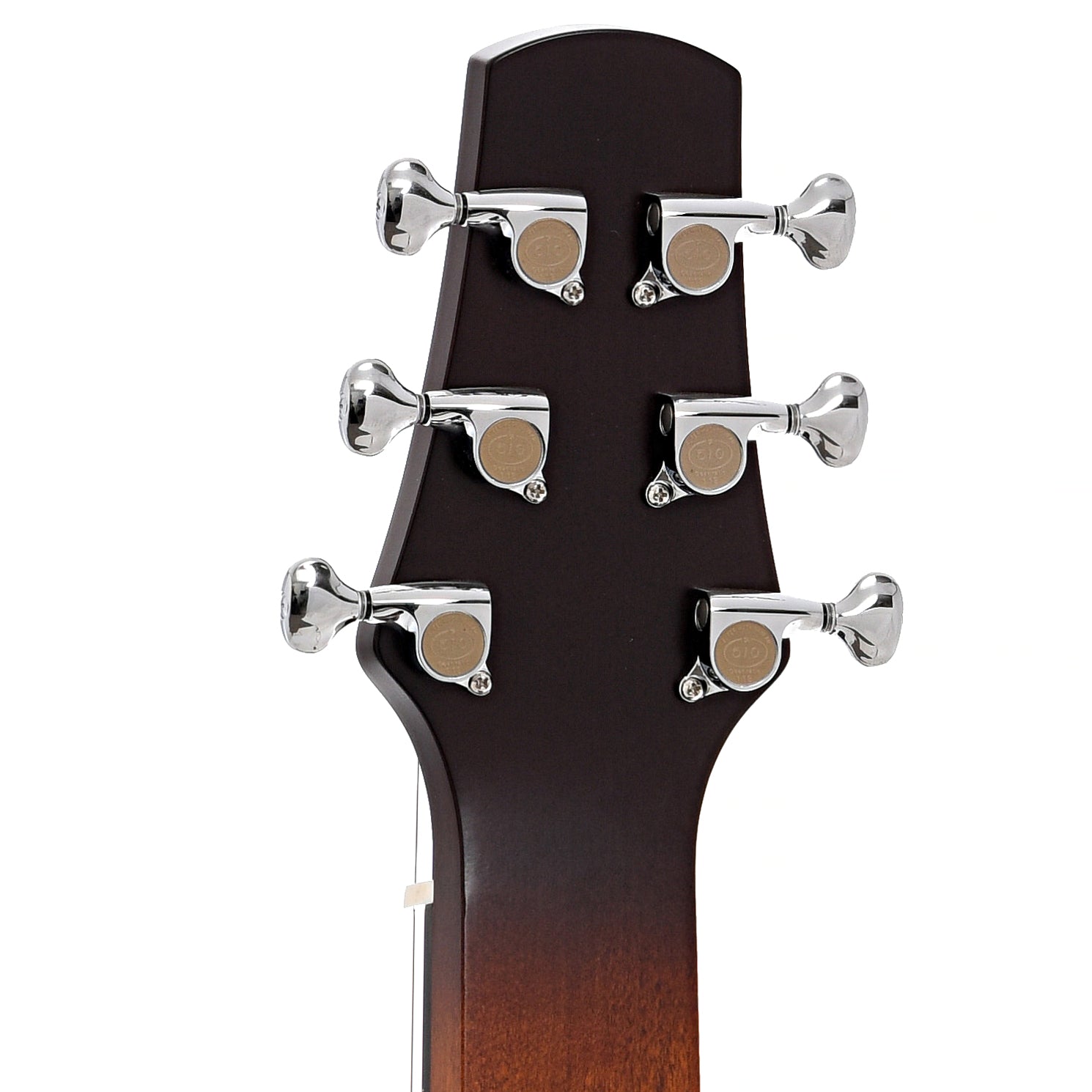 Back headstock of Beard Josh Swift Standard Squareneck Resonator Guitar with Signature Inlays