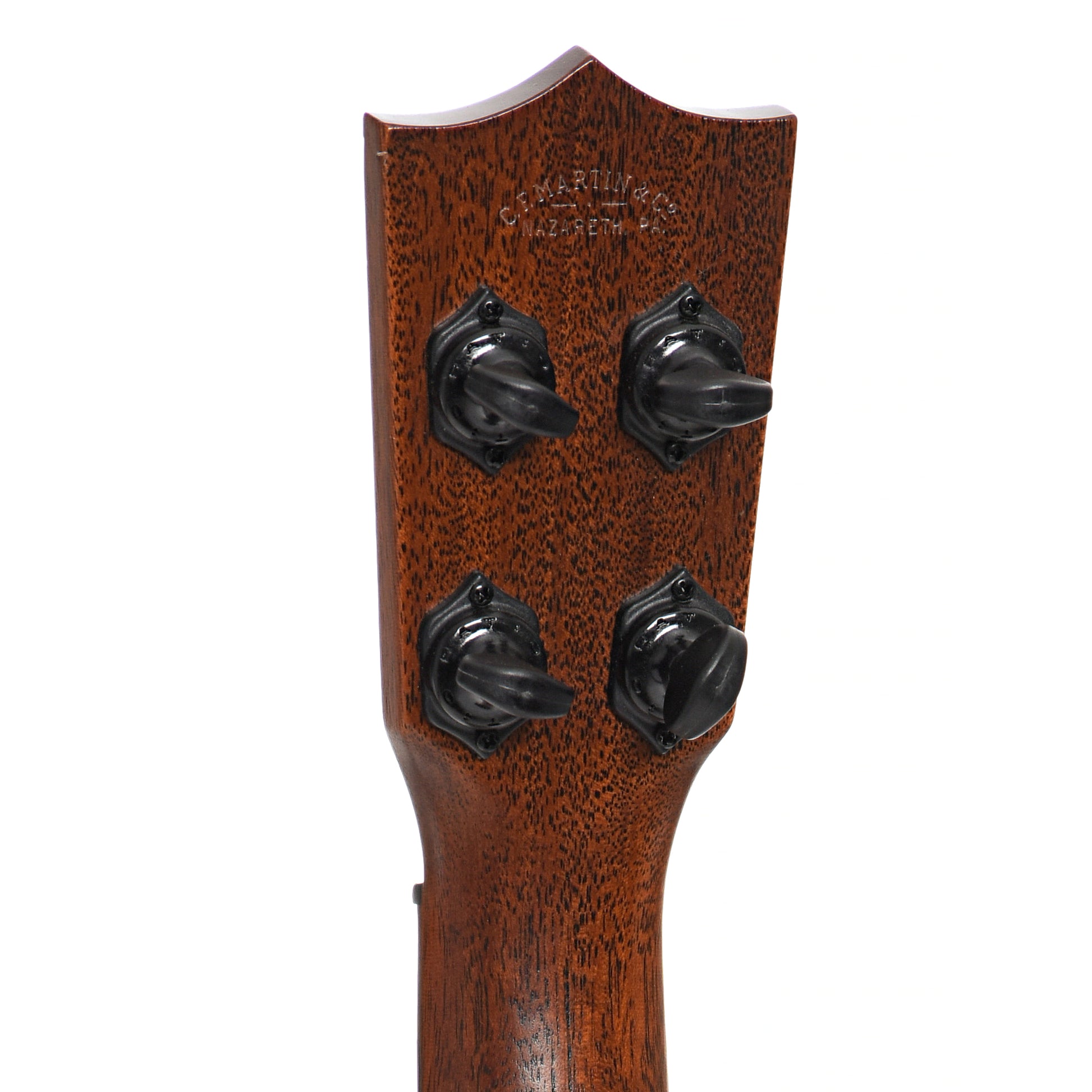 Back headstock of Martin Style 0 Soprano Ukulele Shopworn
