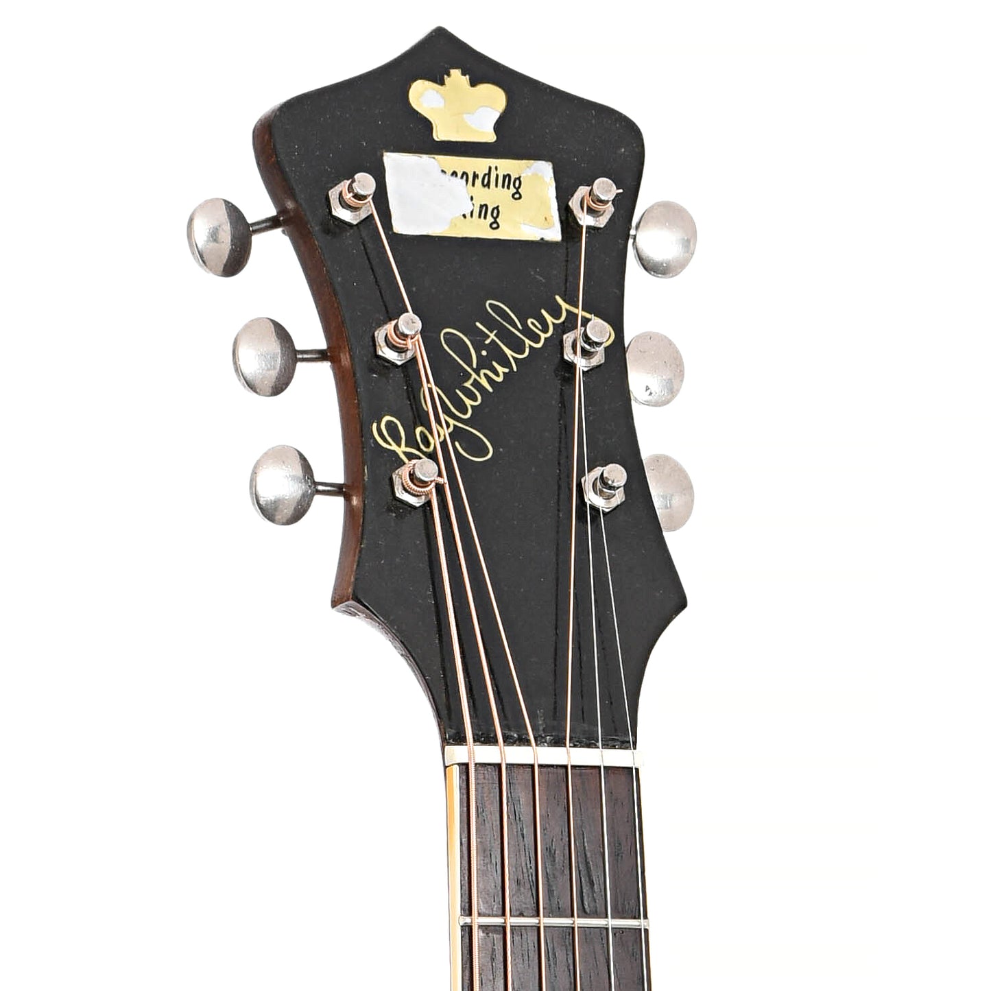 Front headstock of Recording King Ray Whitley (by Gibson) Acoustic Guitar (1939)