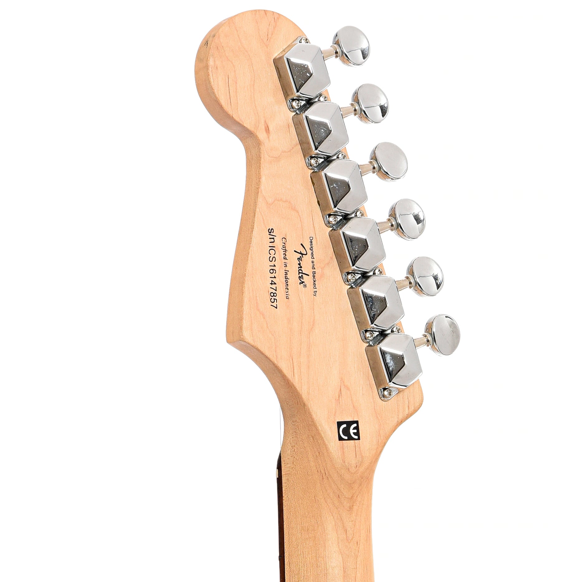 Back headstock of Squier Mini Stratocaster Electric Guitar (2016)