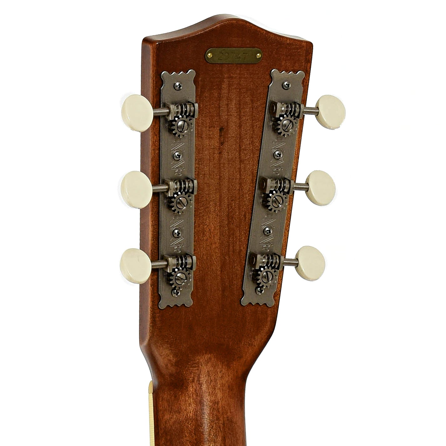 Tuners of National Raw Steel 14-Fret Resonator Guitar