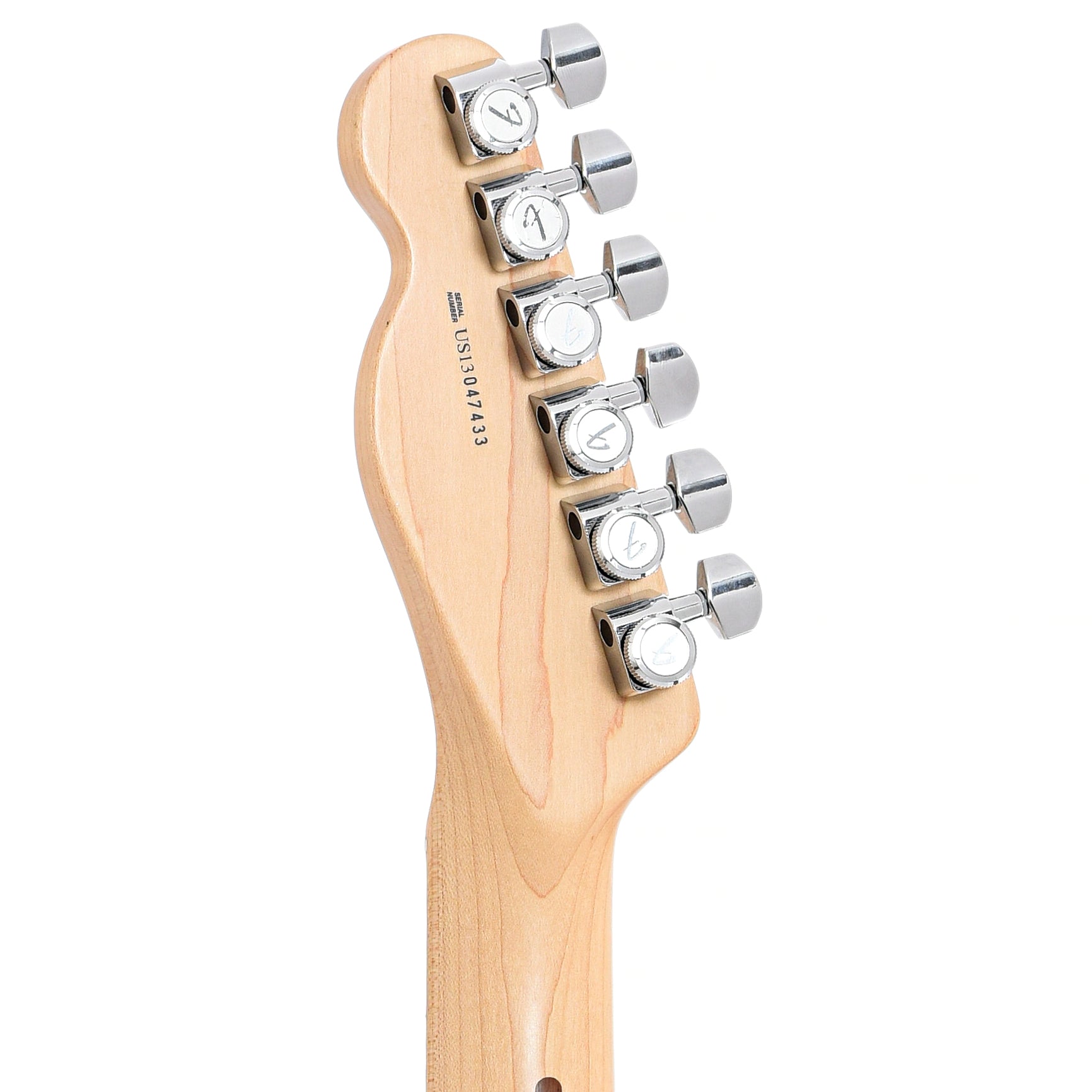 Back headstock of Fender American Nashville Telecaster w/ B-Bender (2013)