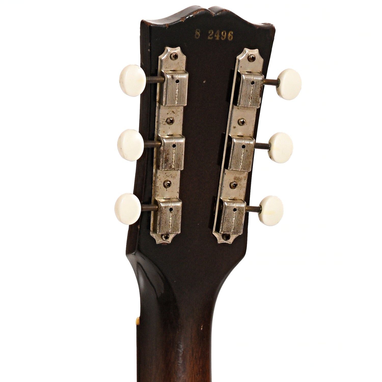 Back headstock of 1958 Gibson Les Paul Jr Electric