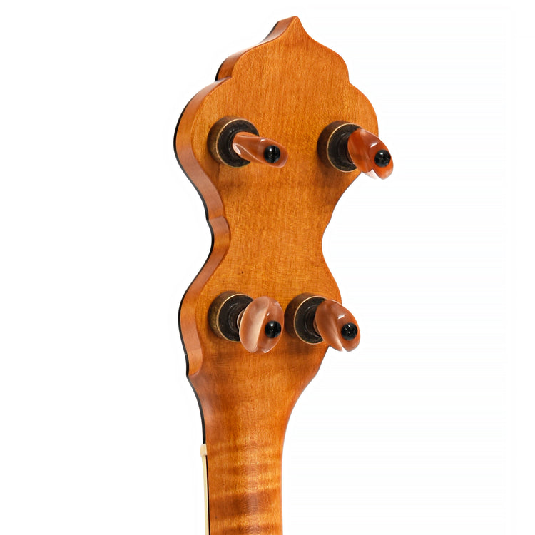 Back headstock of Ome Sweetgrass 11" Tenor Banjo & Gigbag - Curly Maple