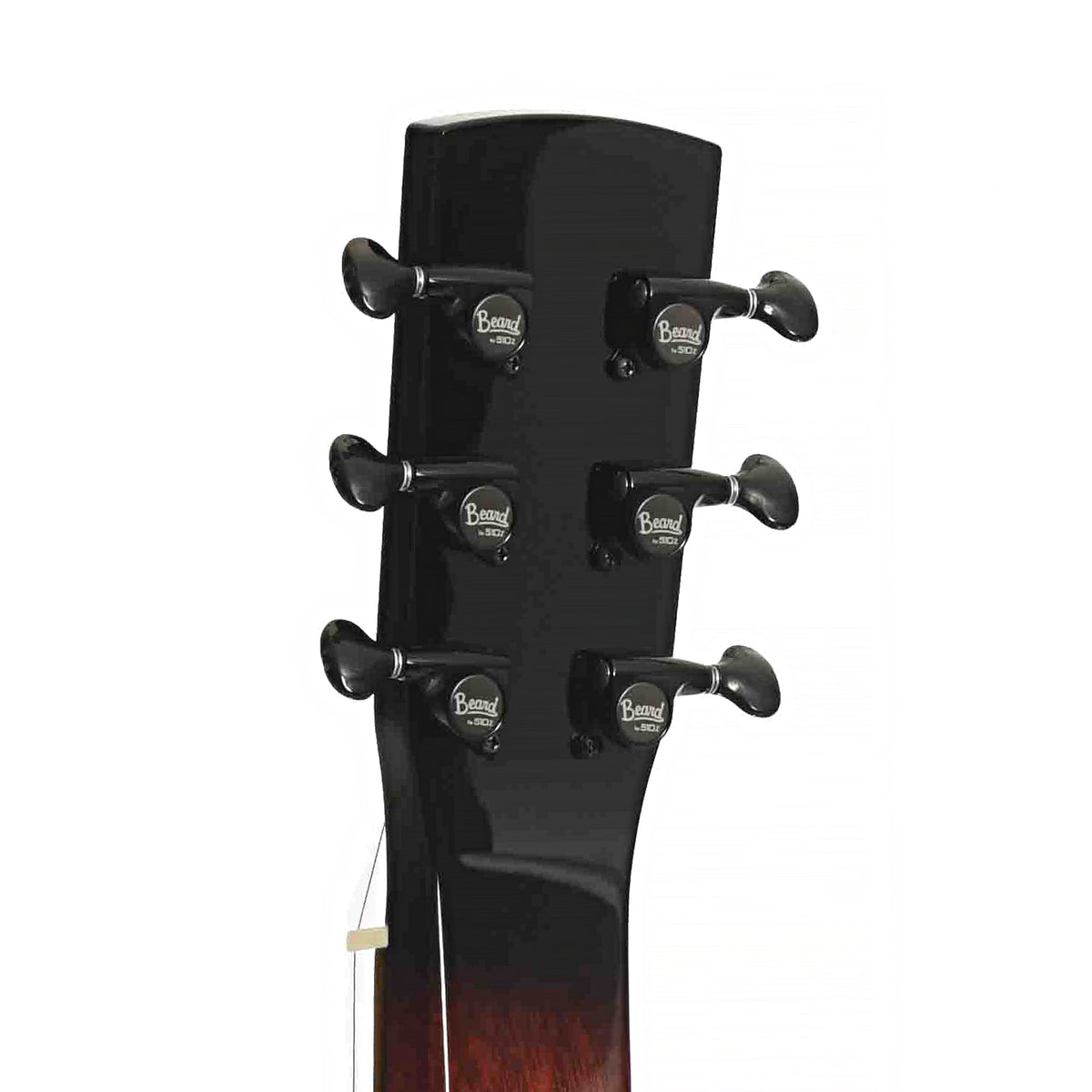 Tuners of Beard Belle Squareneck Resonator Guitar & Case, Black Satin Hardware