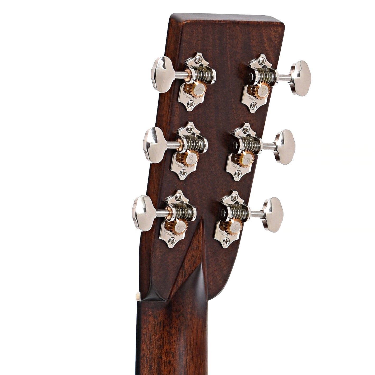 Back headstock of Bourgeois Touchstone Series Country Boy Dreadnought Acoustic Guitar