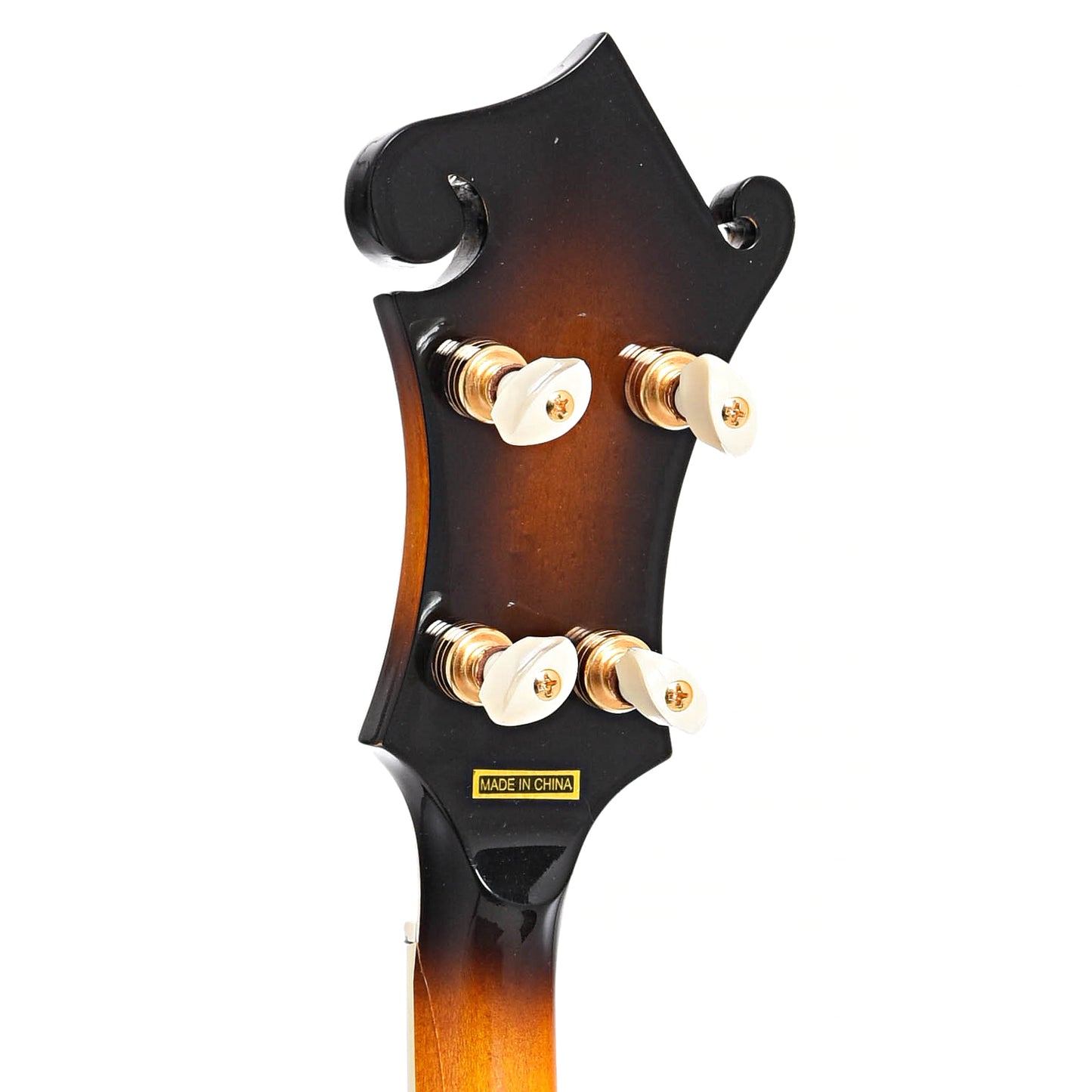 Back headstock of Gold Tone EBM-5 Electric 5-String Banjo (recent)