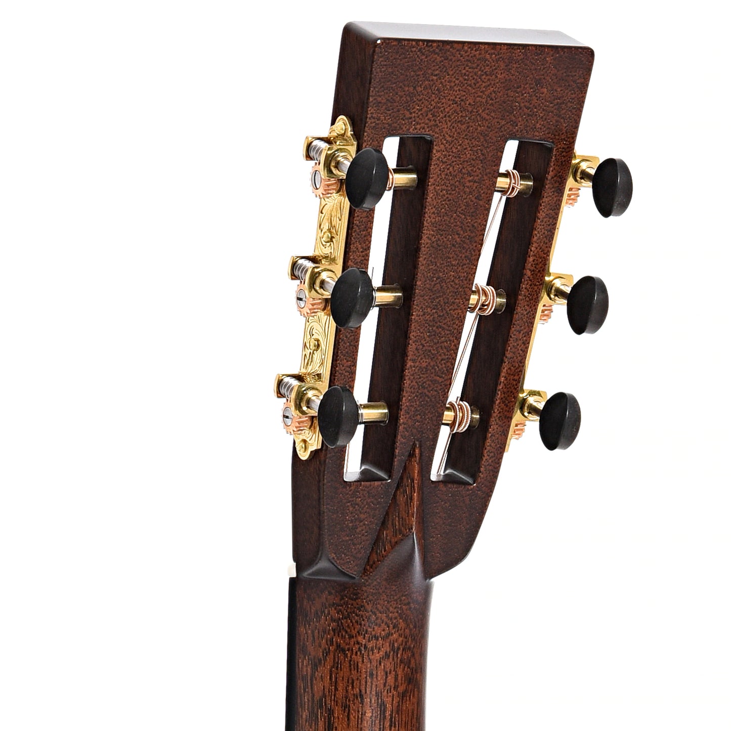 Back headstock of Bourgeois Legacy Series Victorian OMS Acoustic Guitar