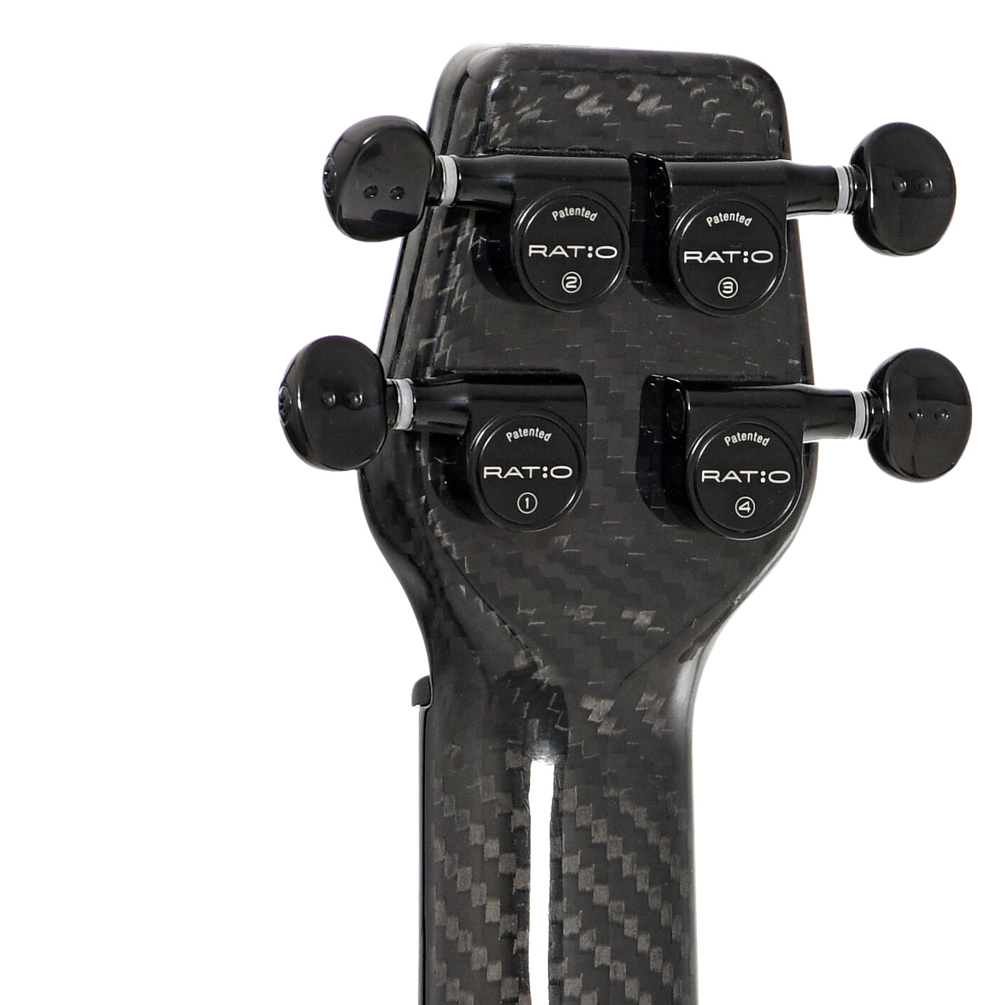 Back headstock of KLOS Full Carbon Deluxe Acoustic-Electric Tenor Ukulele