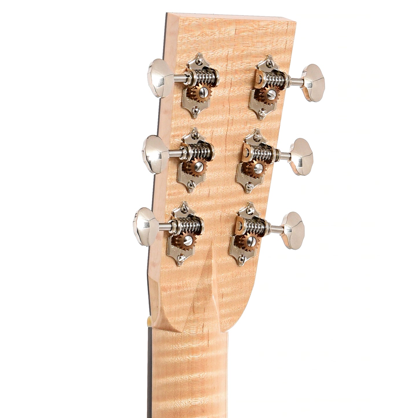 Back headstock of Santa Cruz OM Maple Custom Acoustic Guitar