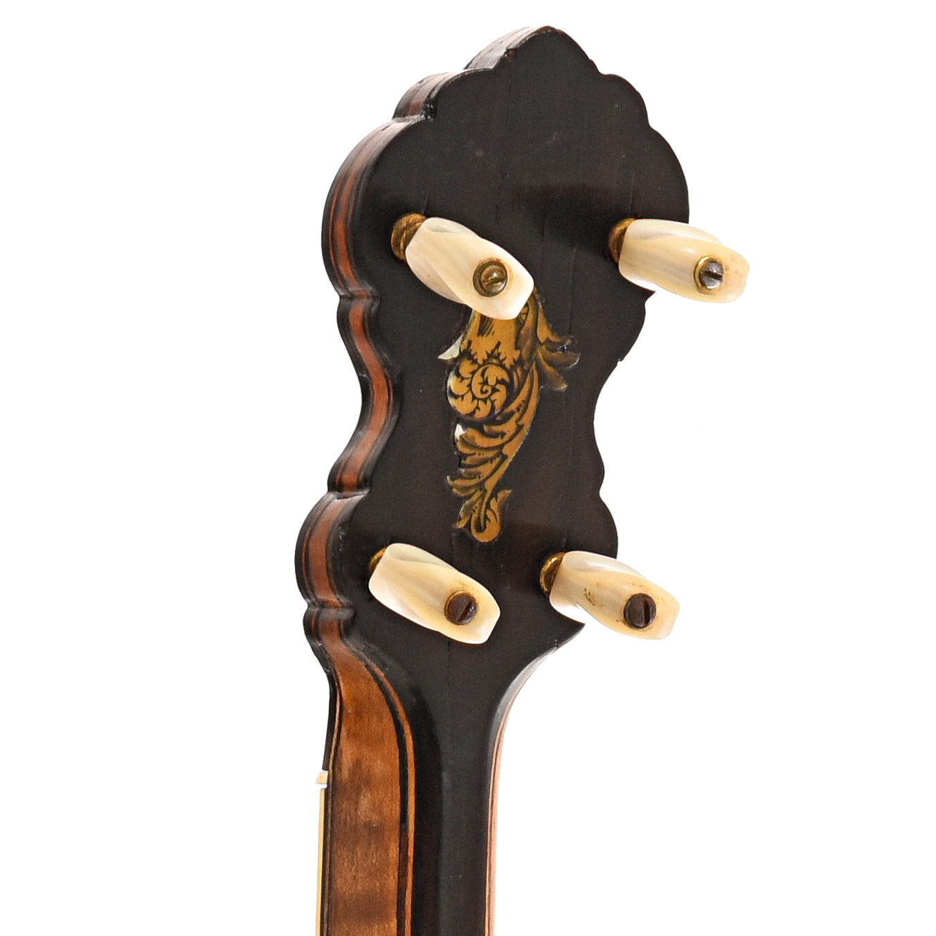 Back headstock of Fairbanks Whyte Laydie No.7 Banjo
