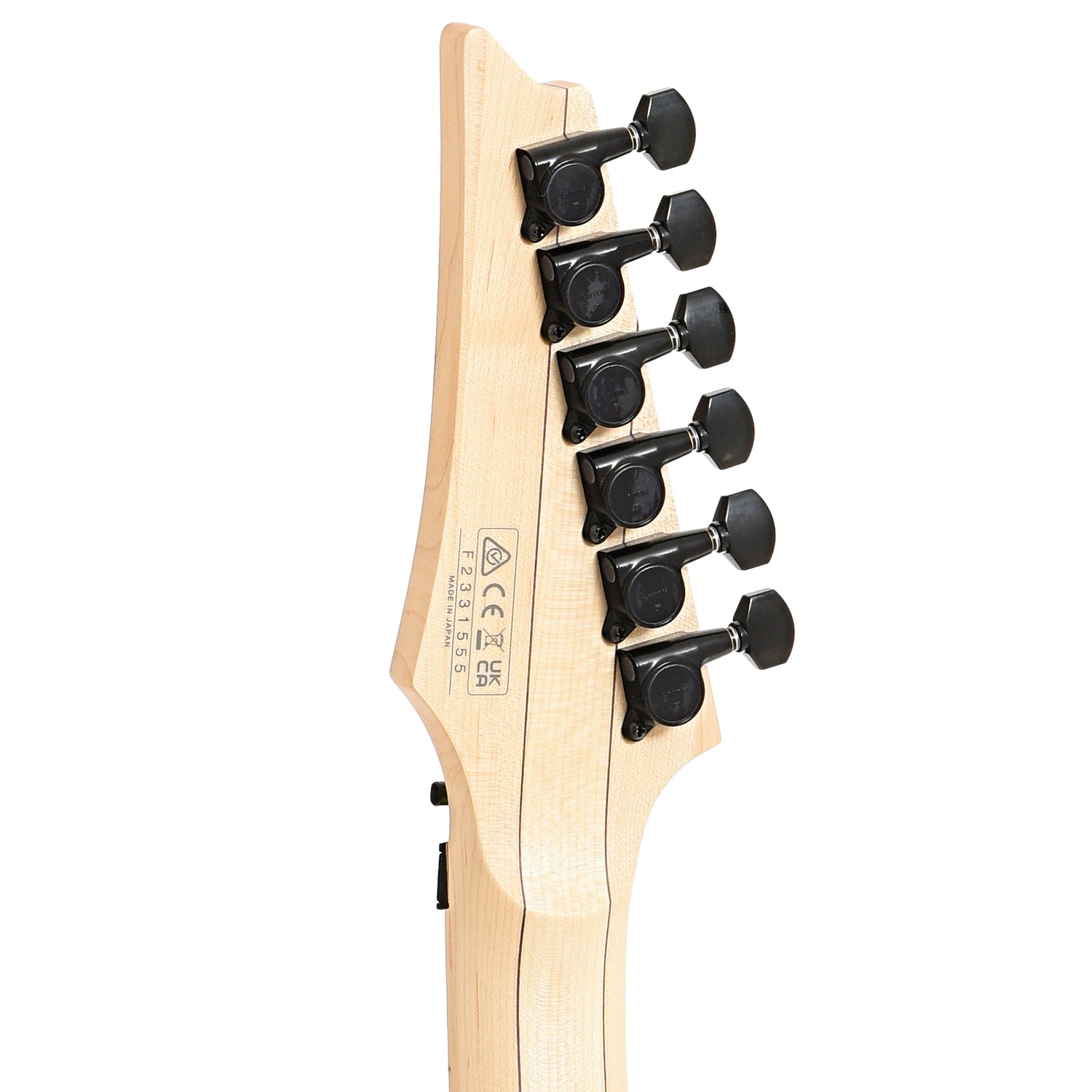 Back headstock of Ibanez RG550 Genesis Collection Electric Guitar, Desert Sun Yellow