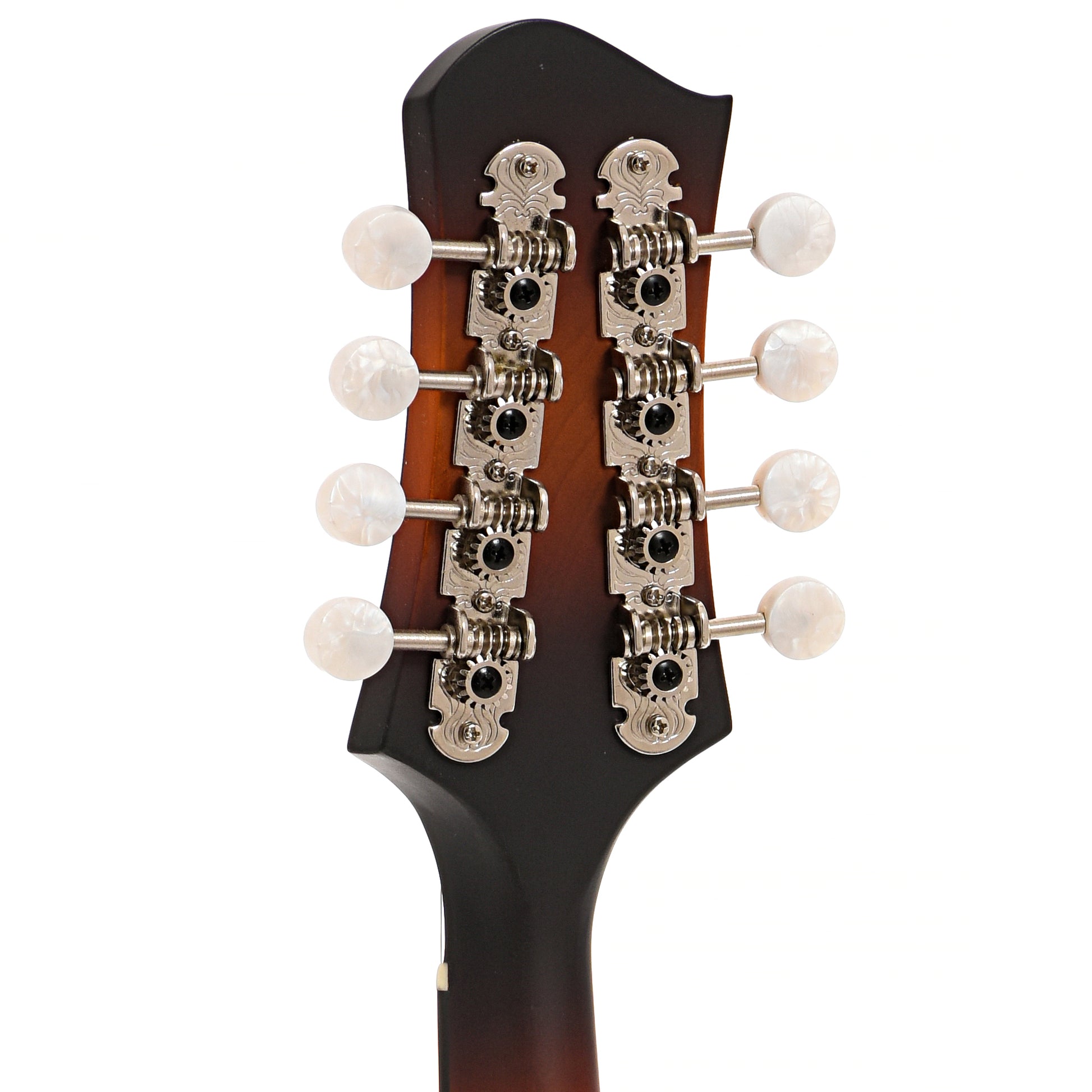 Back headstock of Eastman MD304E-SB Mandolin, Sunburst