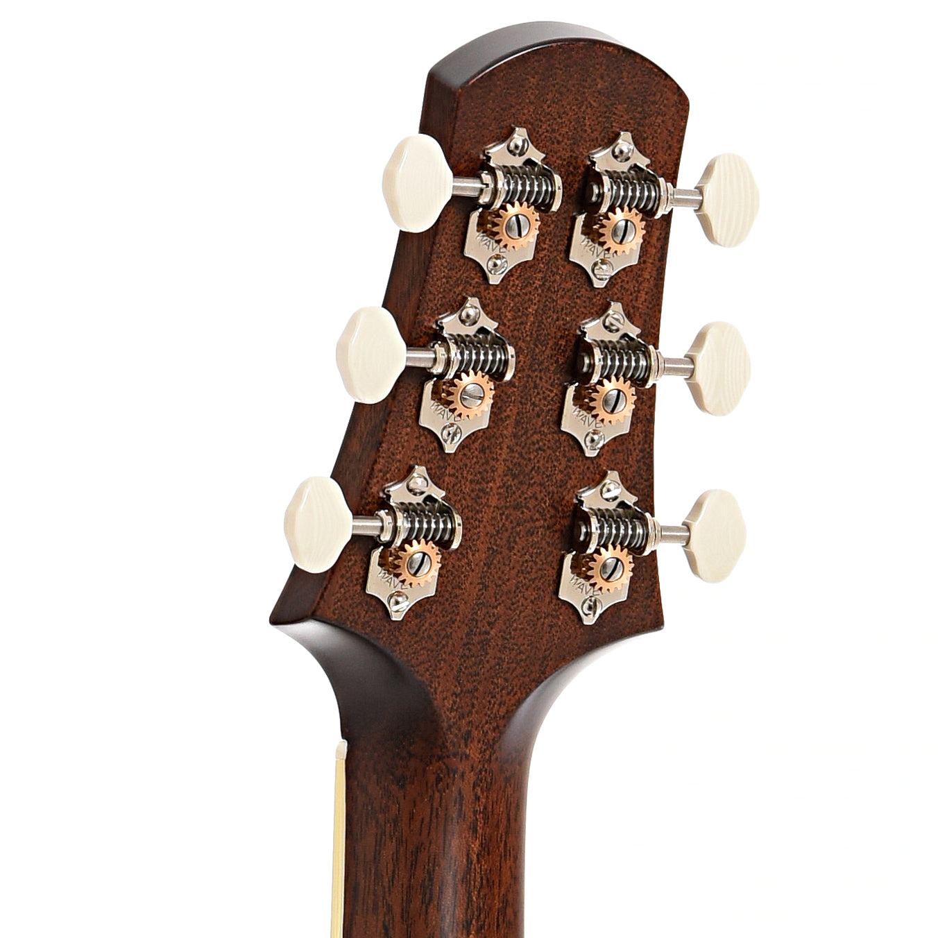 Back headstock of Bourgeois Legacy Series The Banjo Killer Slope Shoulder Dreadnought Guitar