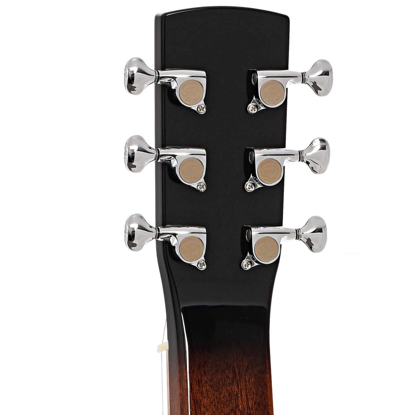 Back headstock of Beard Standard R Model Squareneck Resonator Guitar with Fishman Nashville Pickup