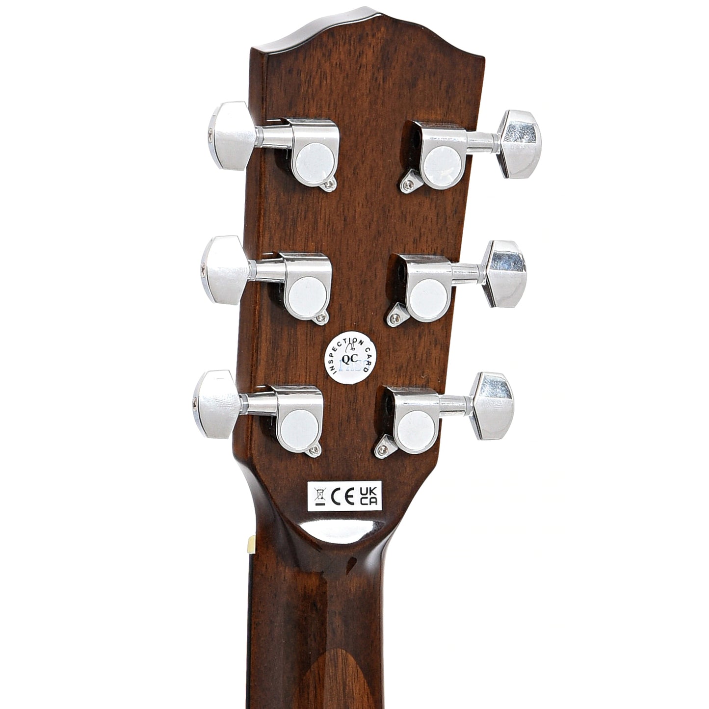 Back headstock of Fender CD-60S Left Handed Acoustic Guitar
