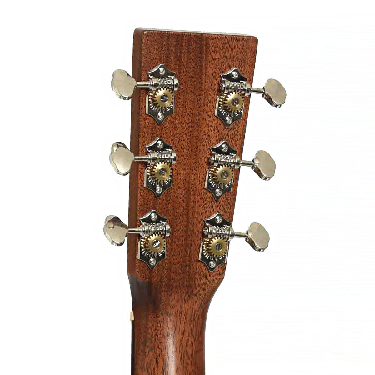 Headstock back of Martin 00L-16E Acoustic Guitar, Black Smoke