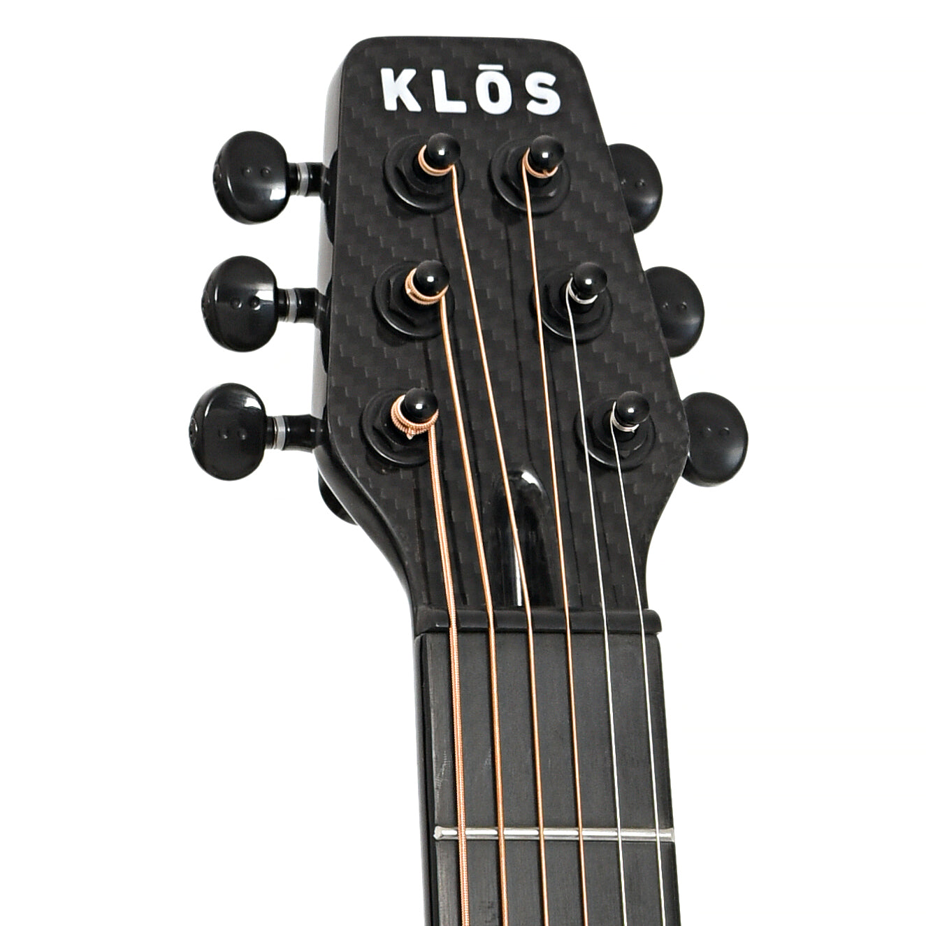 front headstock of KLOS Guitars Full Carbon Deluxe Acoustic-Electric Travel Guitar
