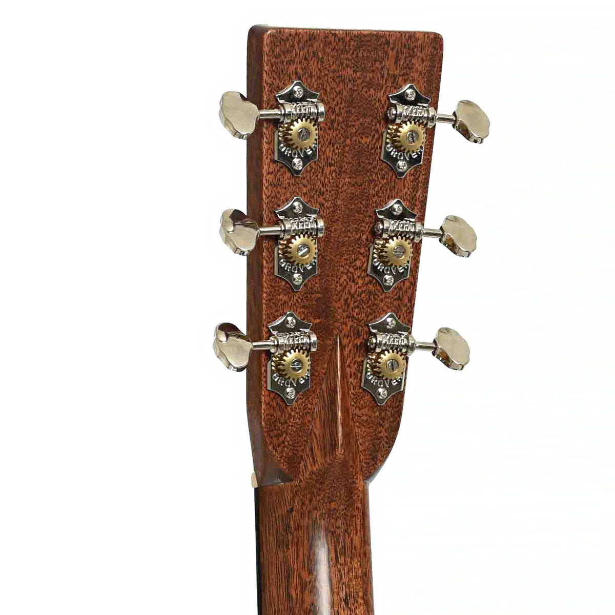 Back of Headstock of Martin Custom Shop 0-28 Acoustic Guitar & Case
