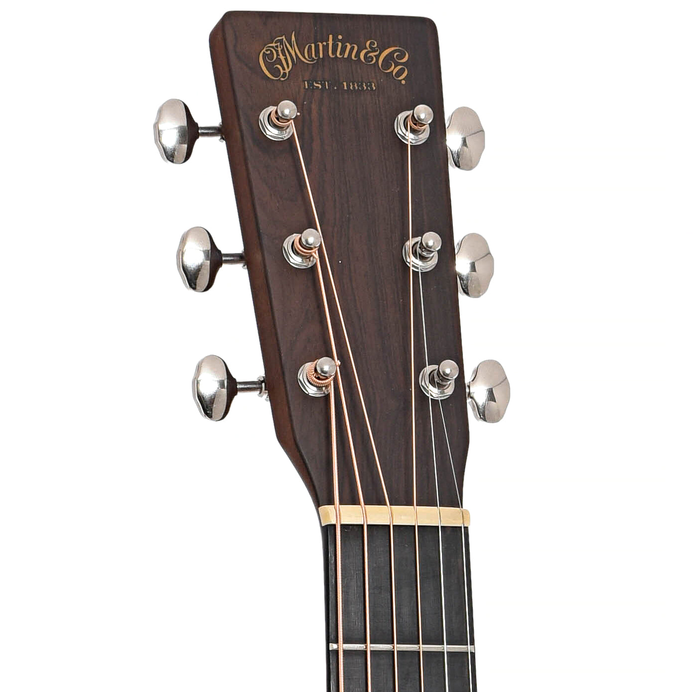 Front headstock of Martin OM-18GE Custom Acoustic Guitar (2006)