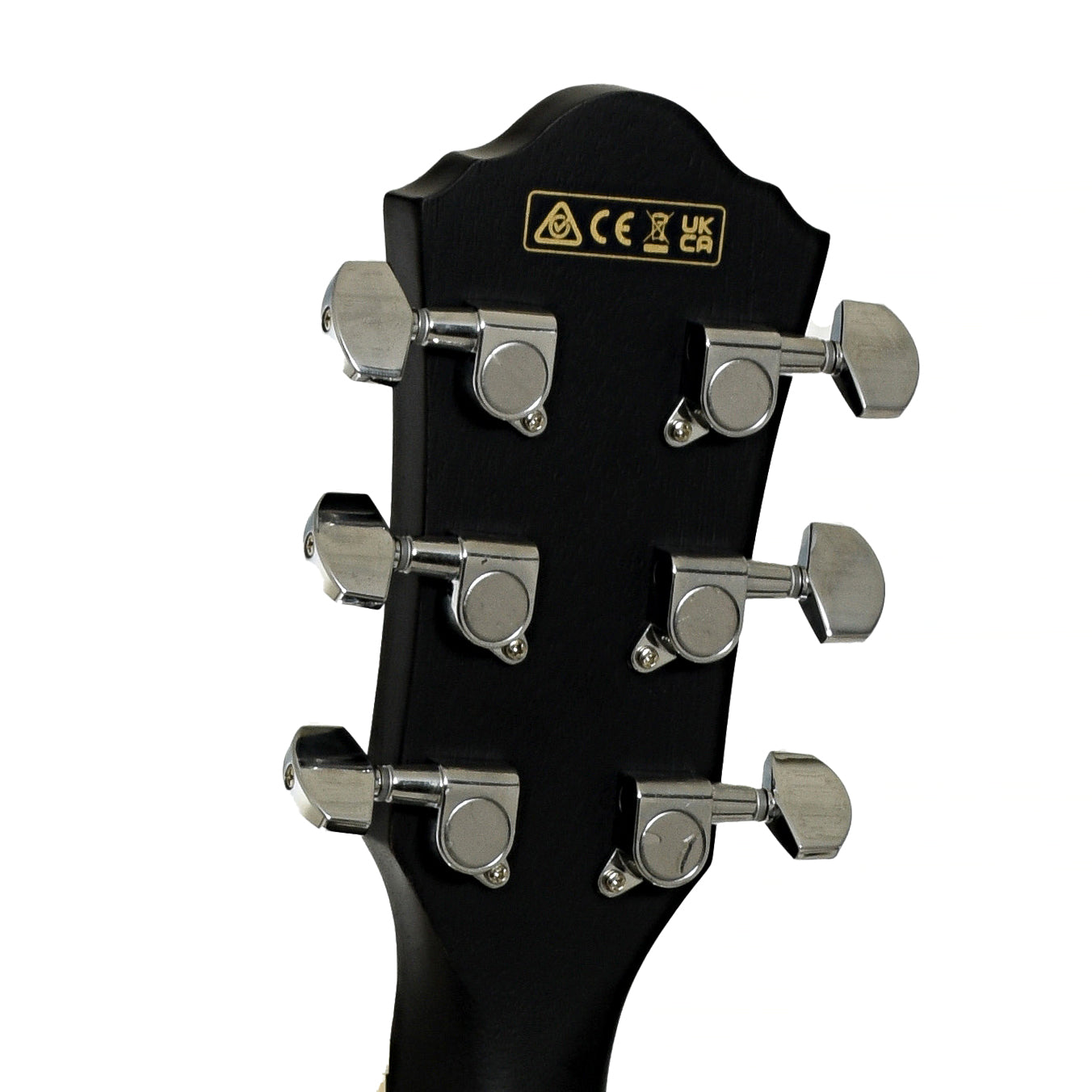 Tuners of Ibanez AEG7MH Grand Concert Acoustic Guitar, Weathered Black Open Pore 