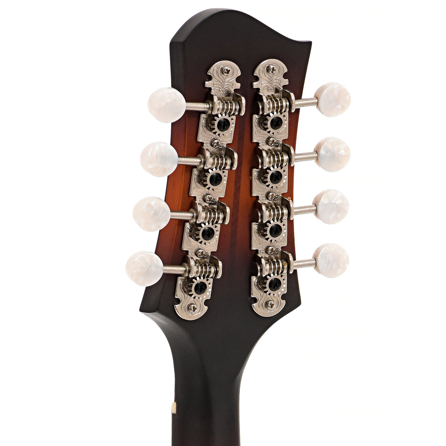 Back headstock of Eastman MD305E-SB Mandolin, Sunburst