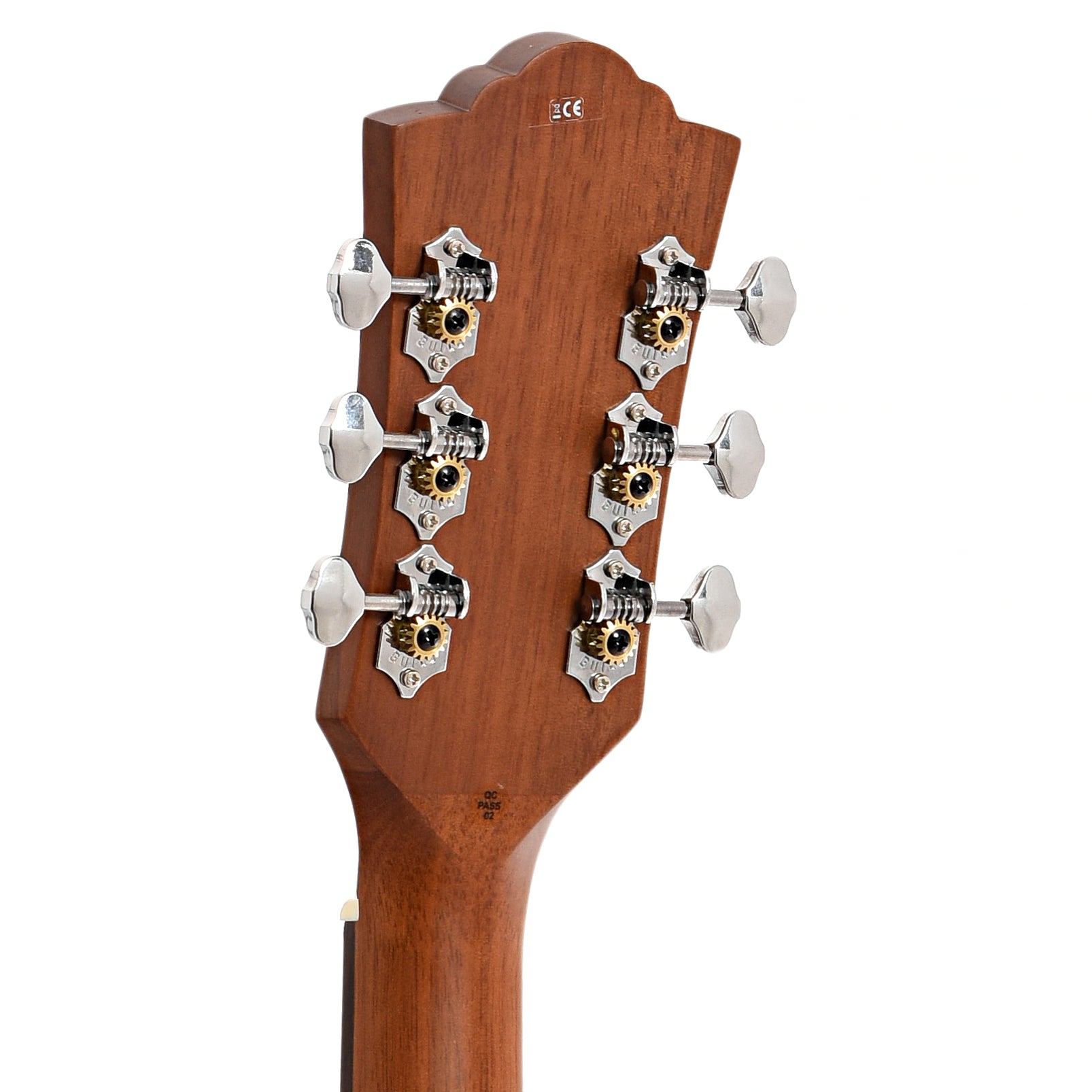 Back headstock of Guild D-240E Natural Dreadnought Acoustic Guitar