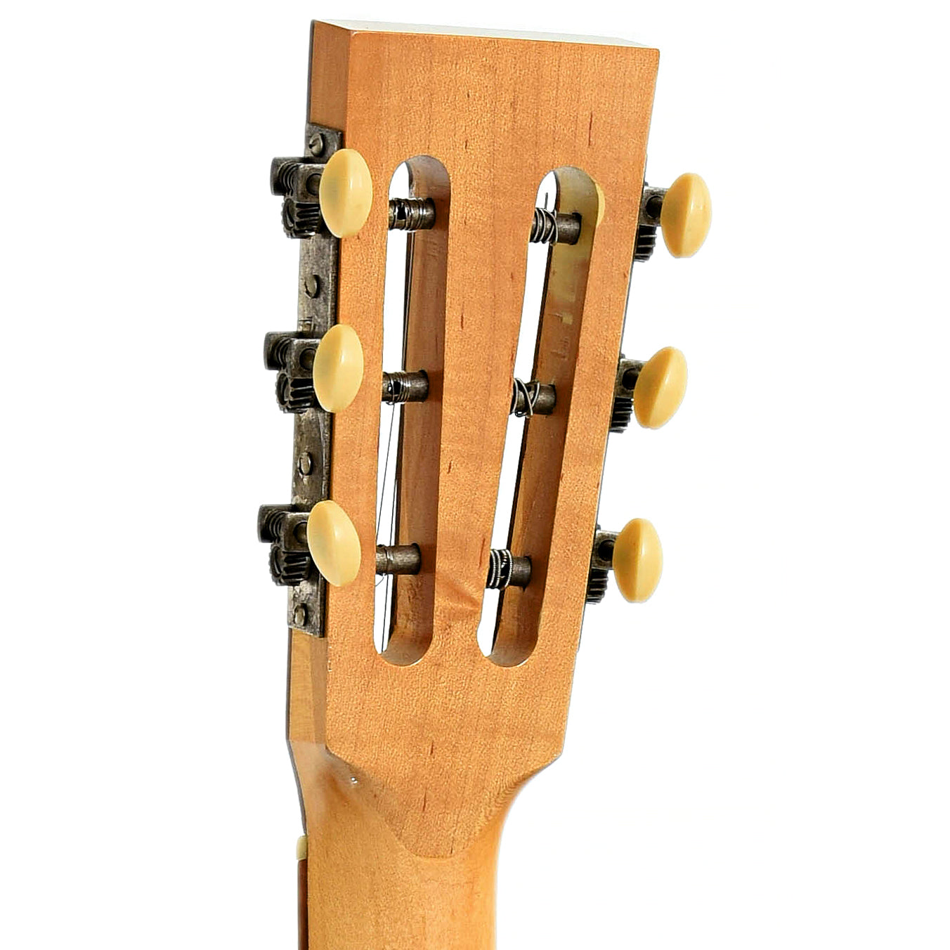 Tuners of Specimen S-Style Guitar with Slotted Headstock