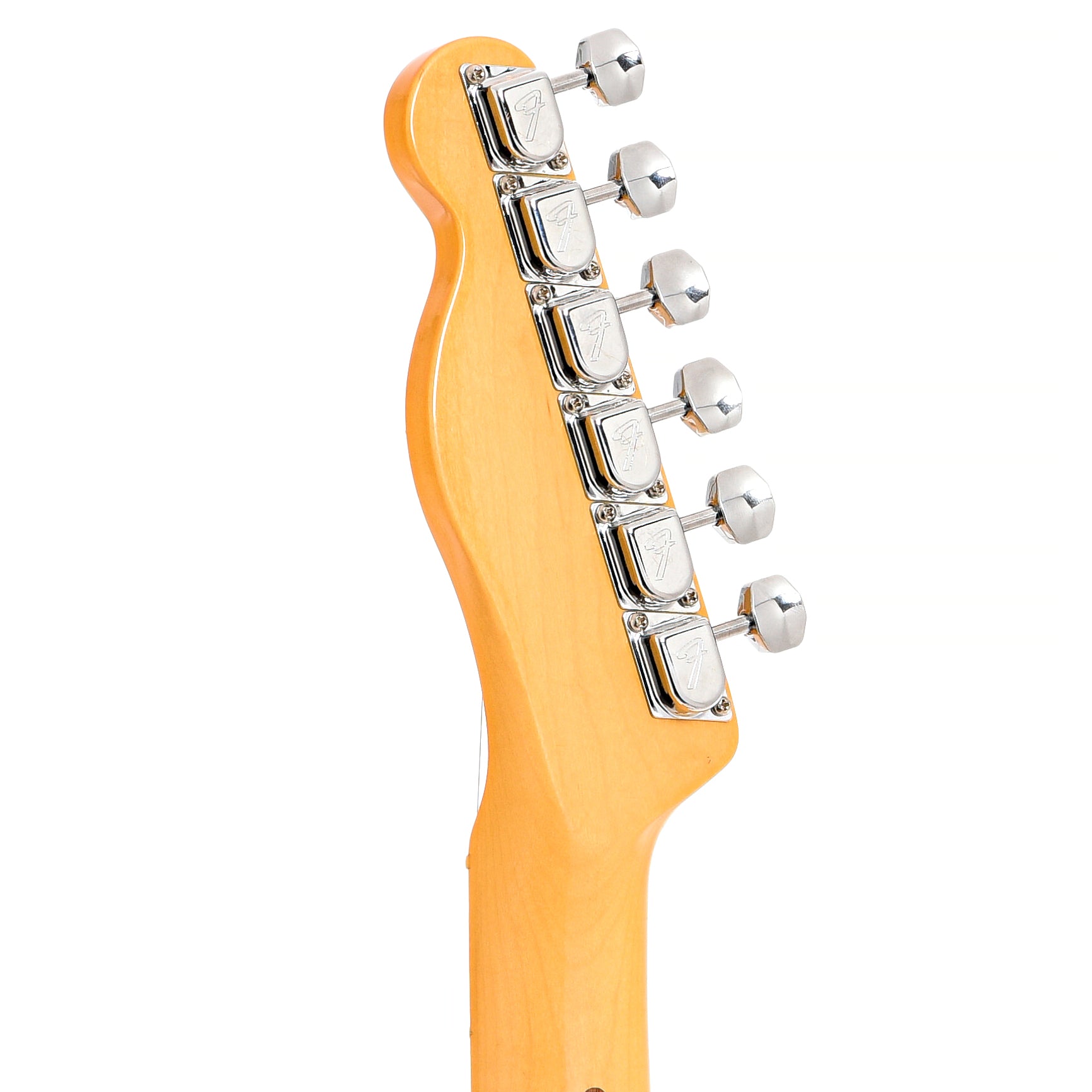 Back headstock of Fender American Vintage II 1972 Telecaster Thinline, Aged Natural