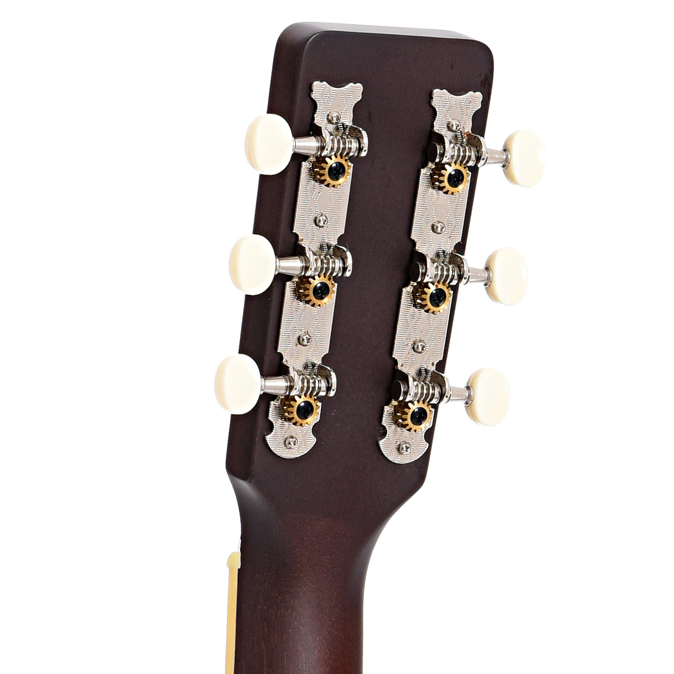 Back headstock of Gretsch Jim Dandy Dreadnought Acoustic Guitar, Rex Burst