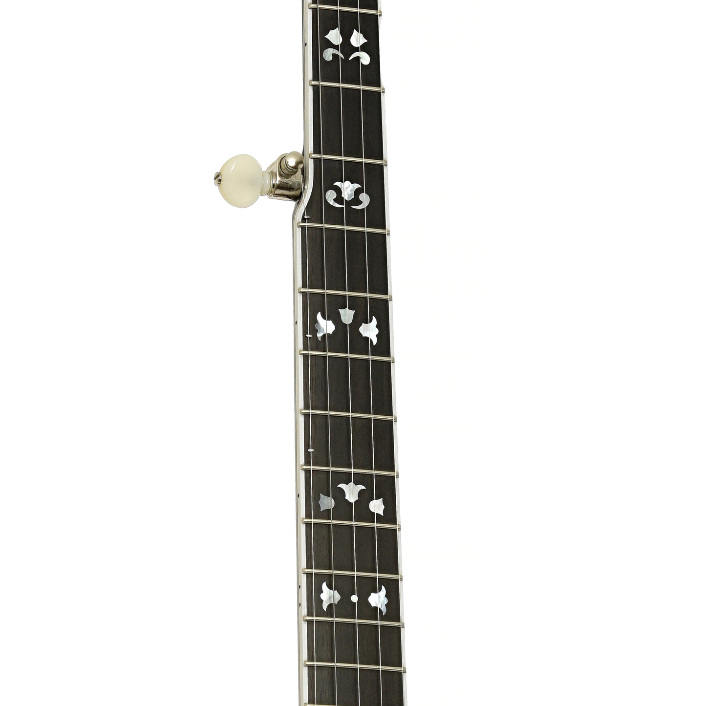 fretboard of Deering Maple Blossom Resonator Banjo