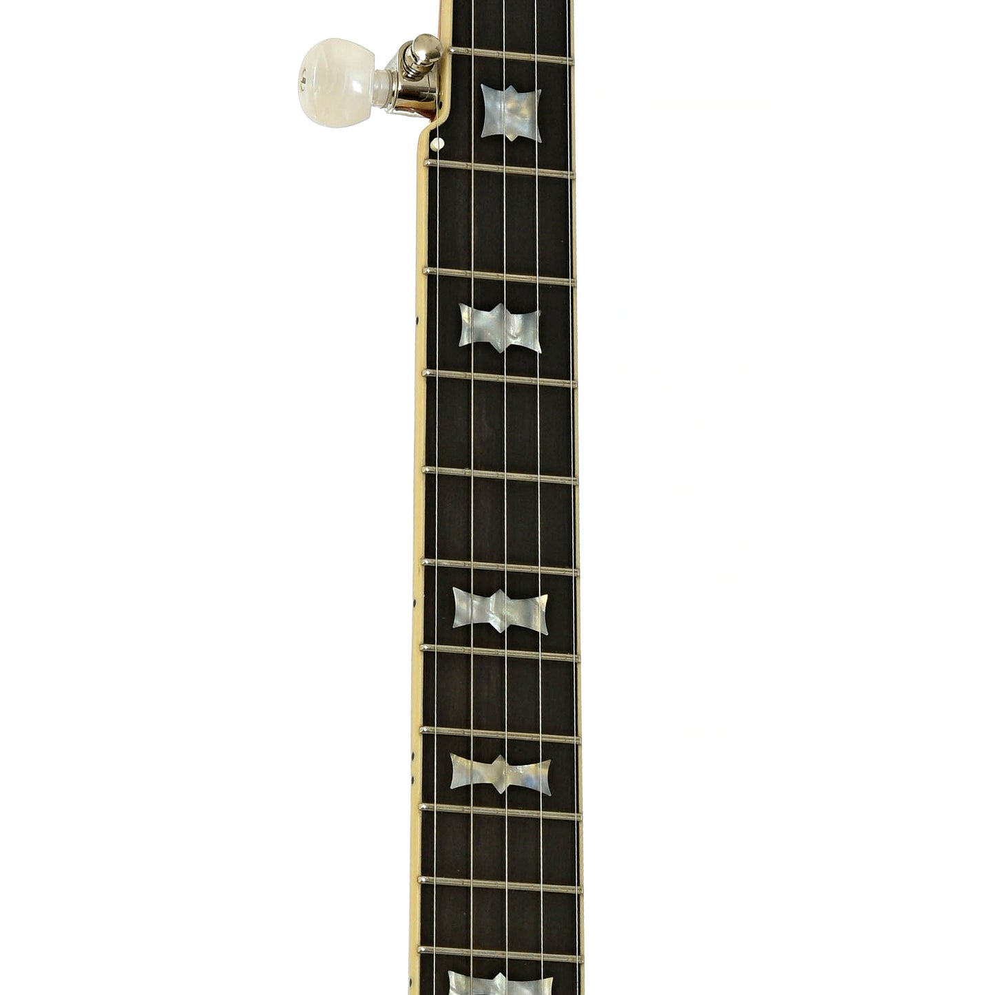 Fretboard of Gold Tone Mastertone OB-2 Bowtie Banjo