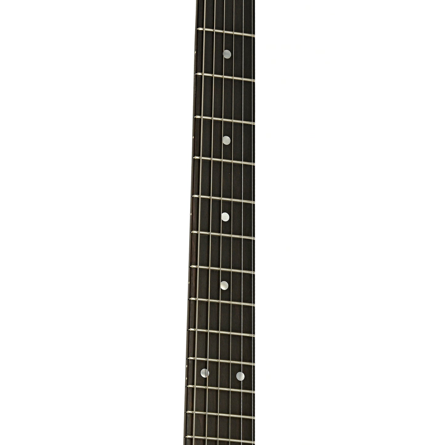 Fretboard of Deering Deluxe 6 Banjo Guitar
