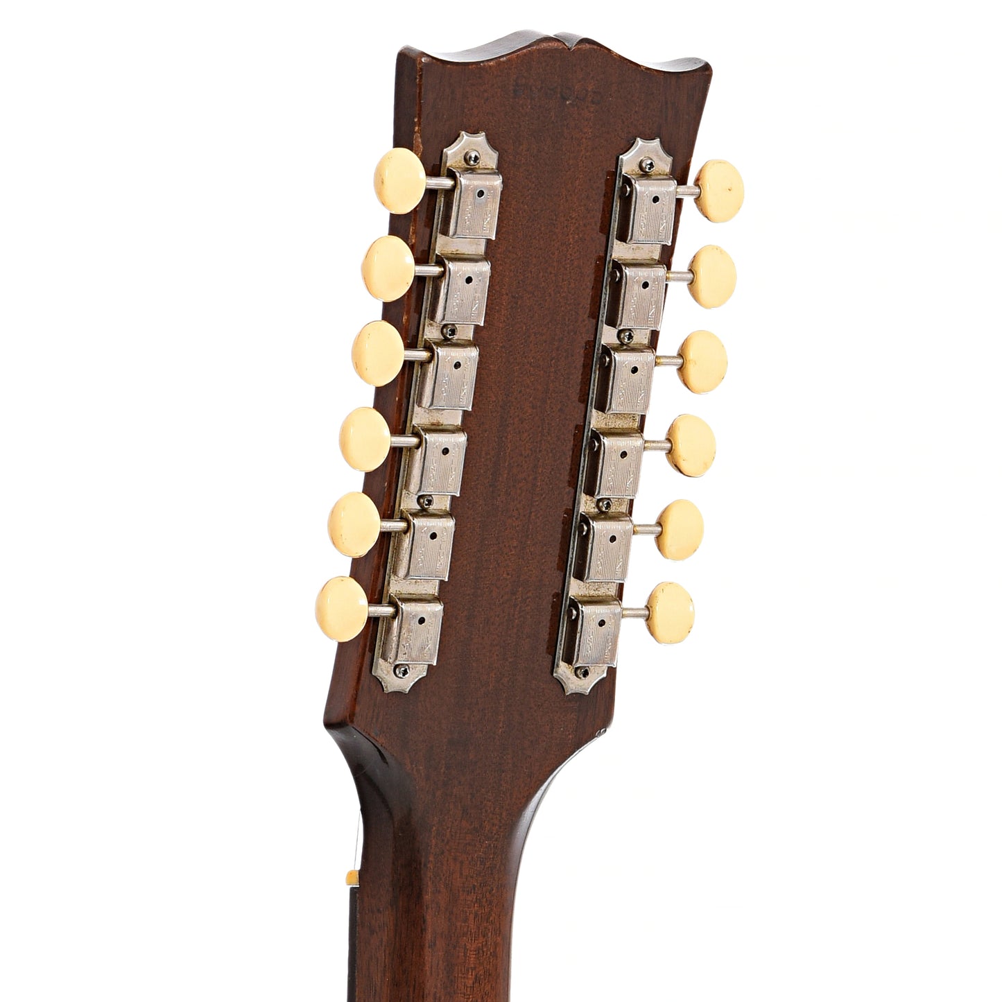 Back headstock of Gibson B25-12N 12-String guitar (c.1970)