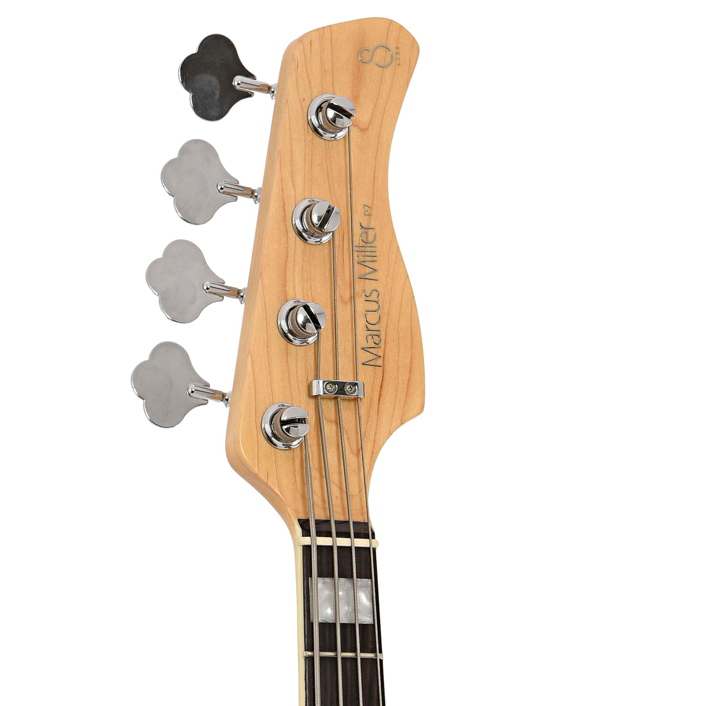 Front headstock of Sire Marcus Miller P7 4-String Electric Bass (2018)