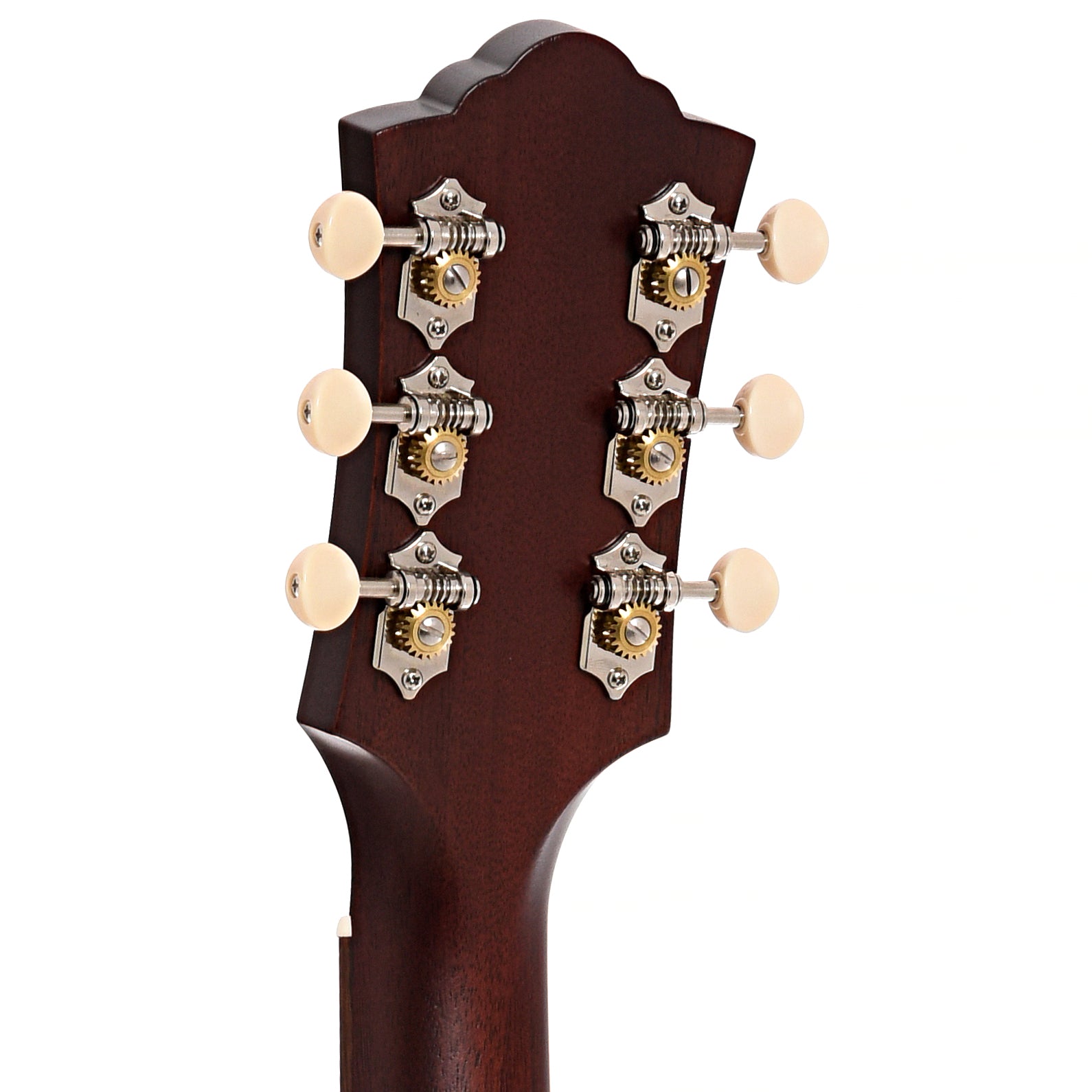 Back Headstock of Guild B-Stock USA M-40E Troubadour Acoustic Guitar with Pickup & Case