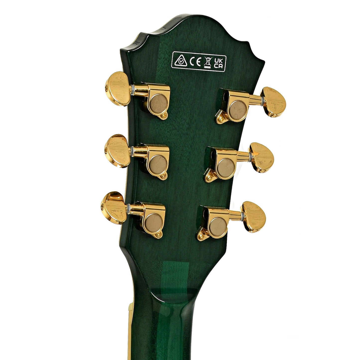 Tuners of Ibanez Artcore Expressionist AS93FM Semi-Hollowbody Electric Guitar, Transparent Moss Green, B-Stock